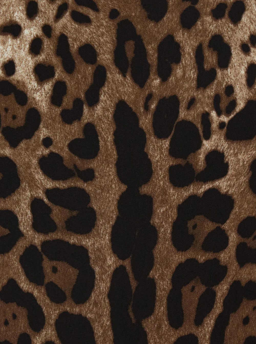 Dolce & Gabbana Animalier Print Long Sleeves Midi Dress Brown