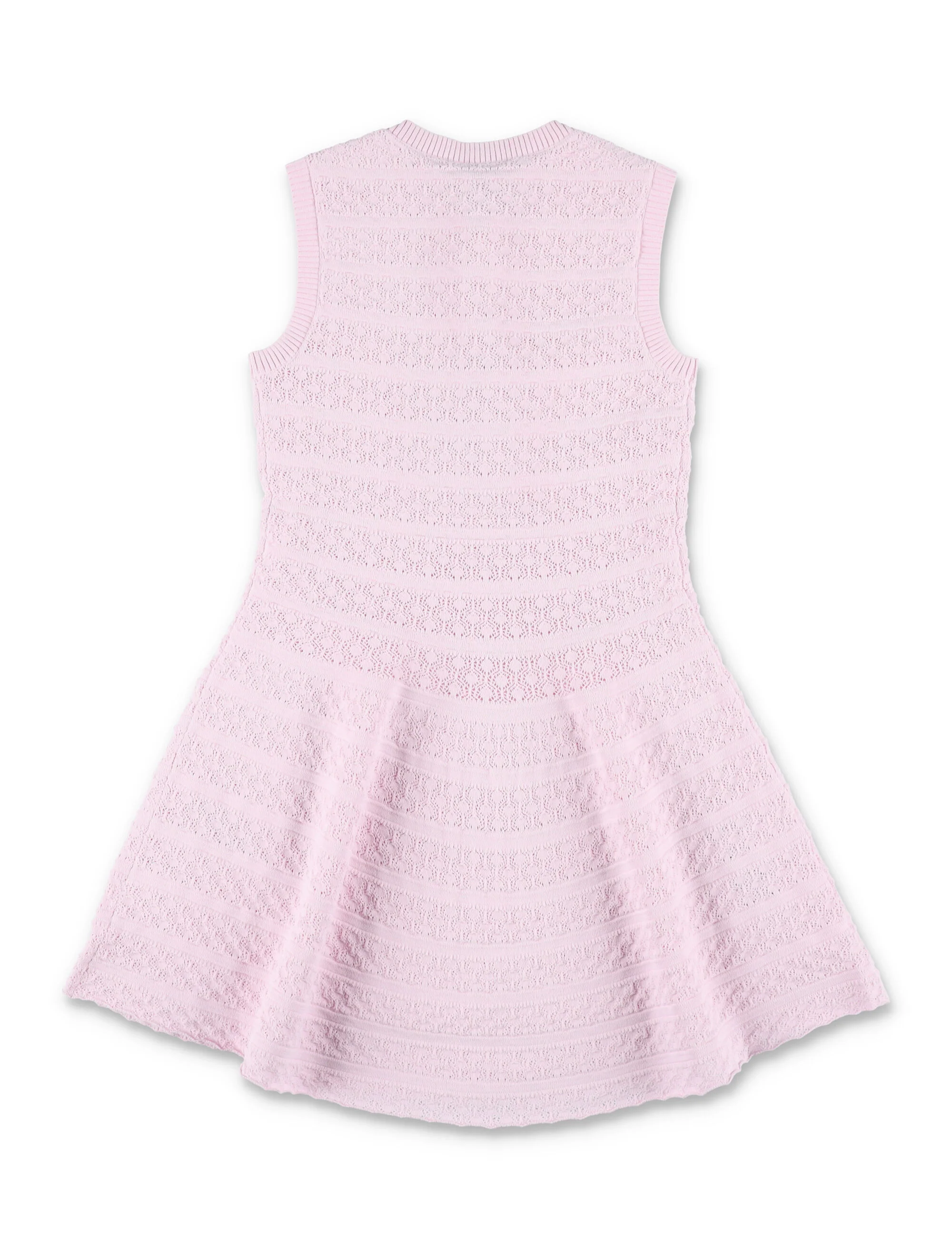 Self-Portrait Lace Bow Knit Girls Dress Pink Viscose