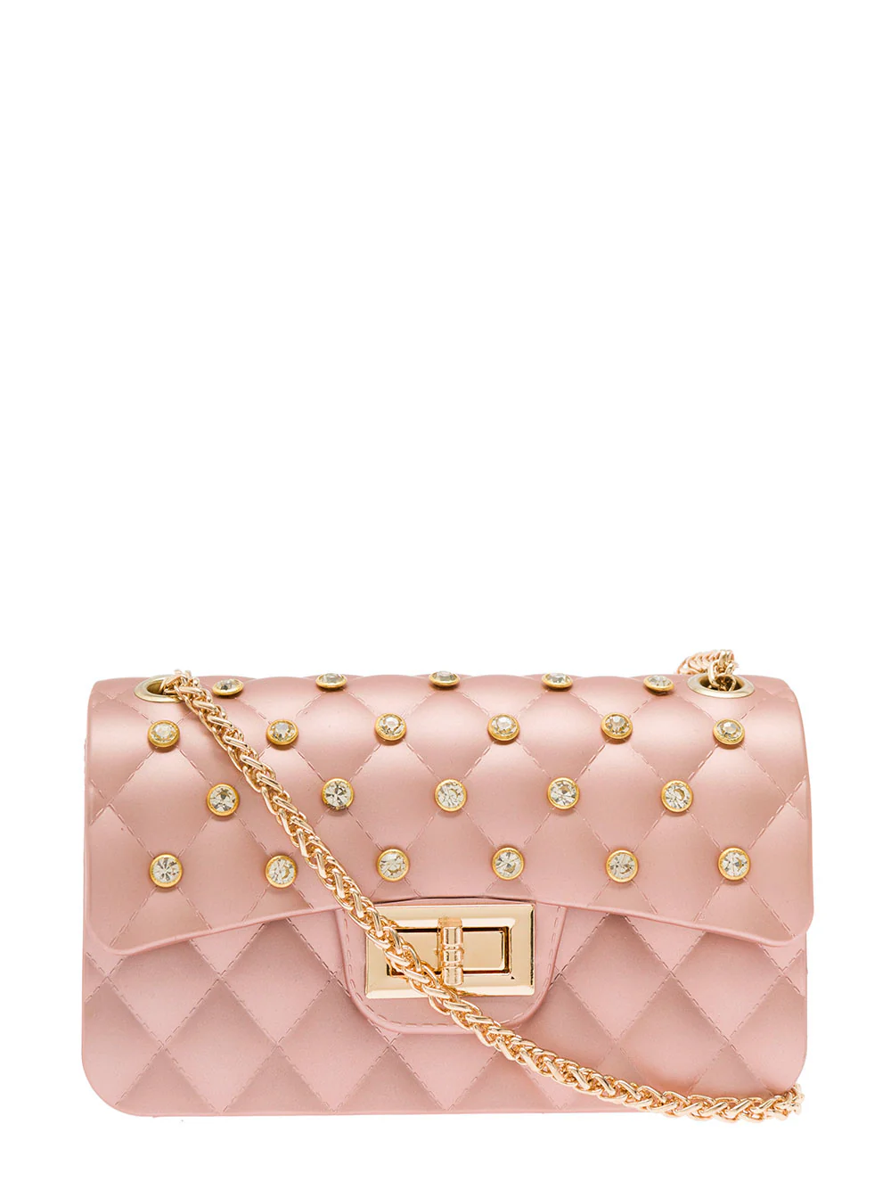 Monnalisa Kids Bags With Strass Pvc Beige Applicazioni: Metallo Crossbody
