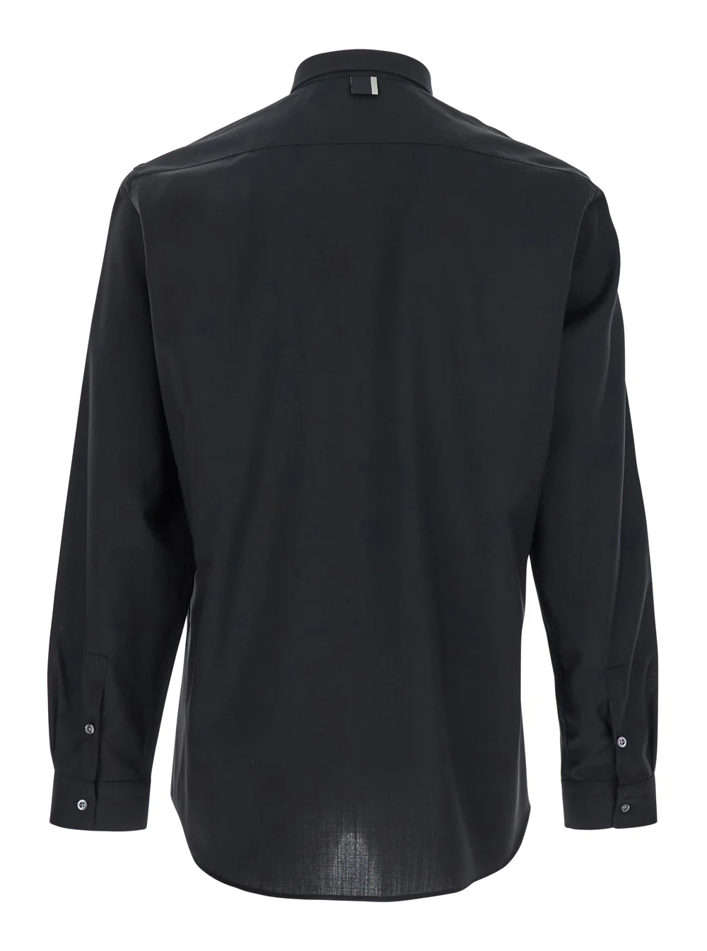 Low Brand Black Shirt with Classic Collar and Button Closure in Fabric Man Blouses