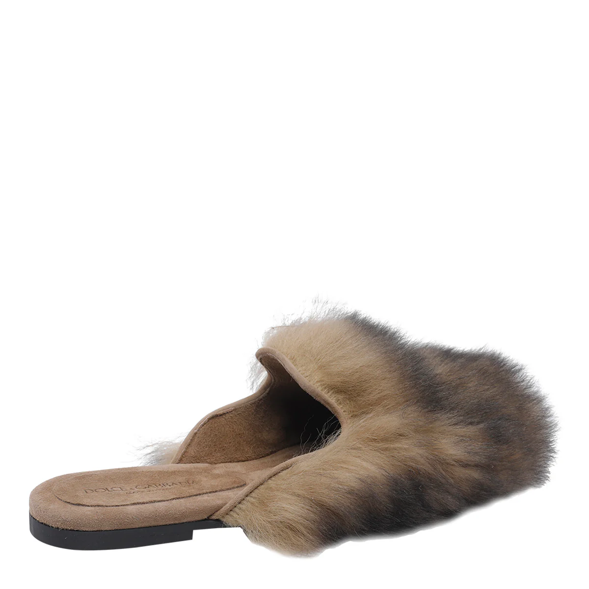 Dolce & Gabbana Sandals Brown Real Fur/rubber Sole