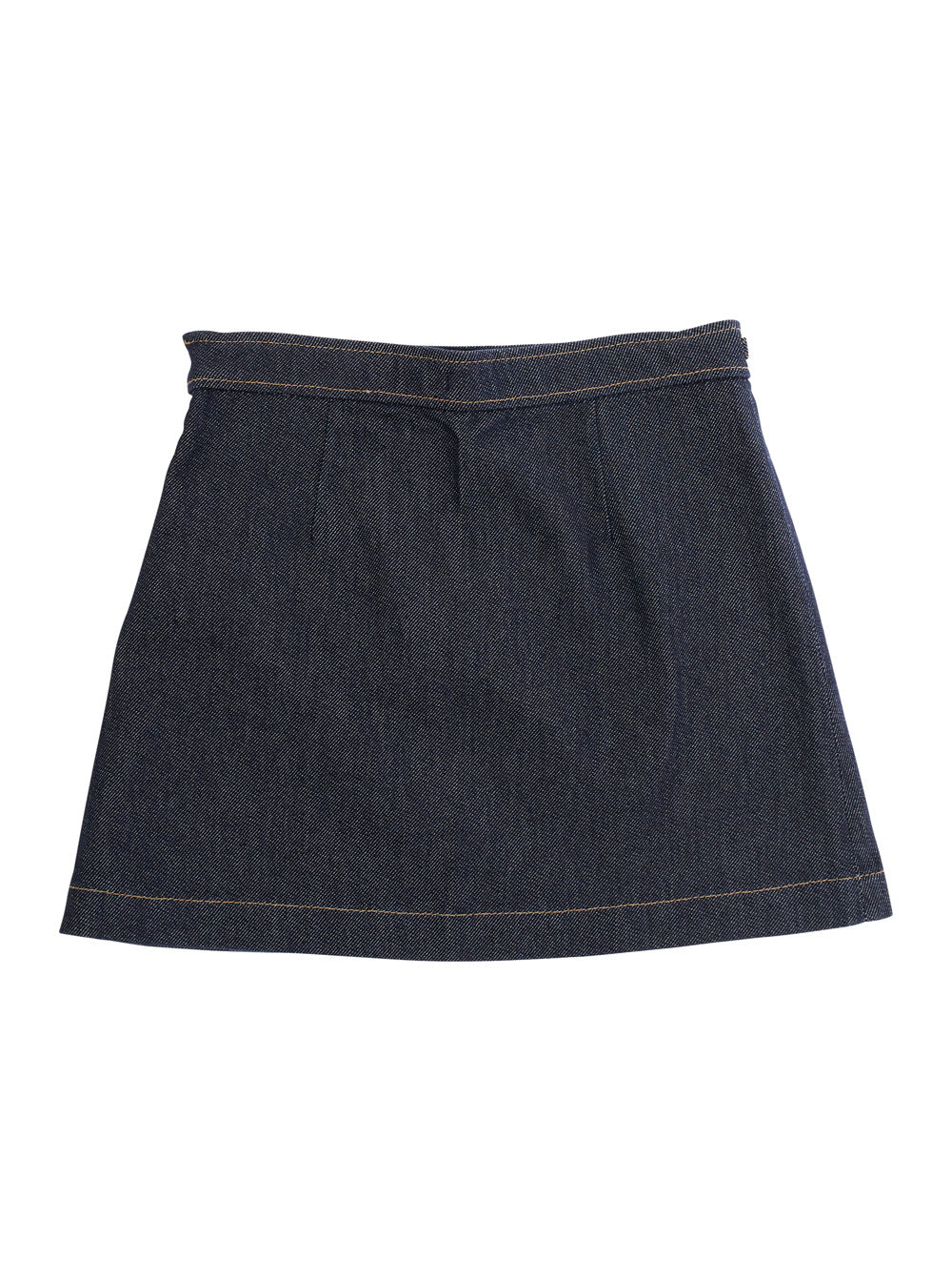Gucci Kids Blue Skirt with Horsebit Detail on the Front and Side Concealed Zip Closure in Denim Girl Blu Cotton