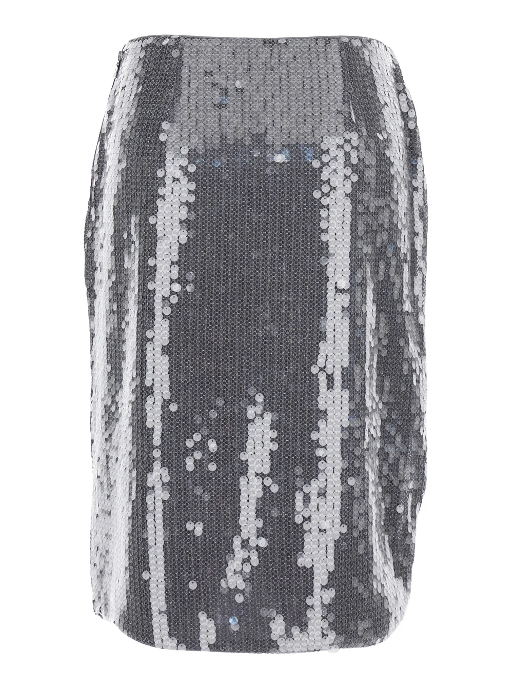 Rotate Grey Skirt with All-Over Sequins in Tech Fabric Woman Recycled Polyester