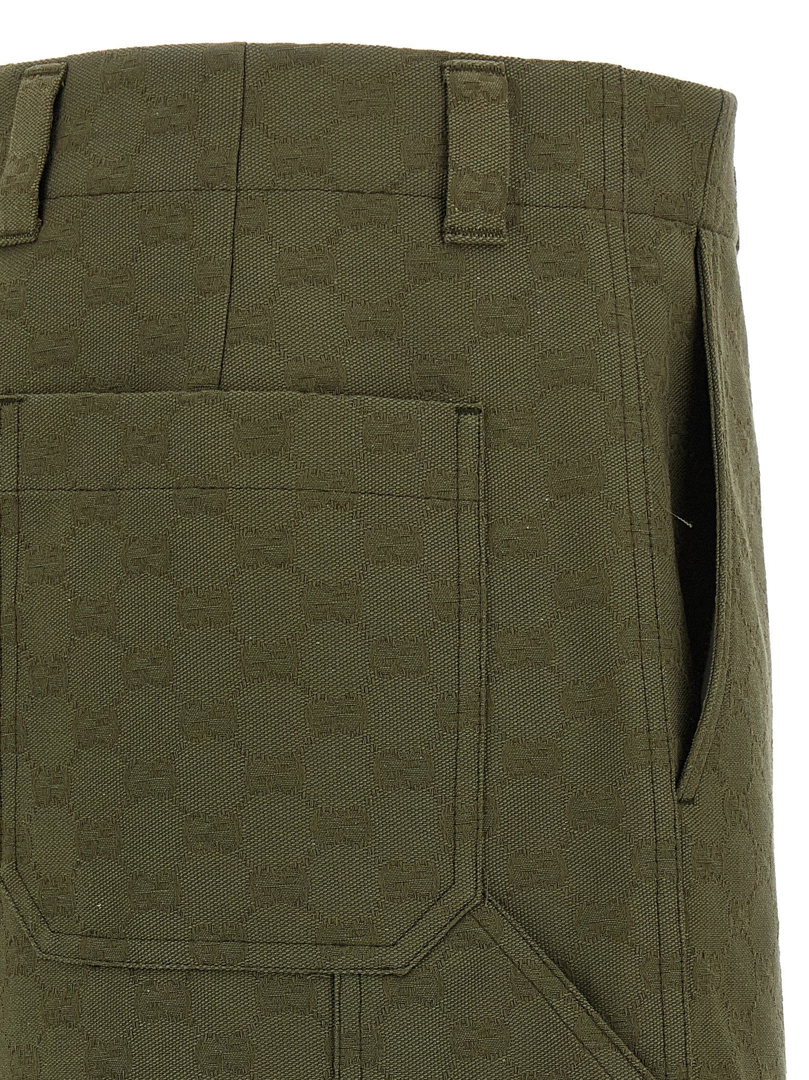 Gucci Bermuda GG Green Cotton Bermuda, Short