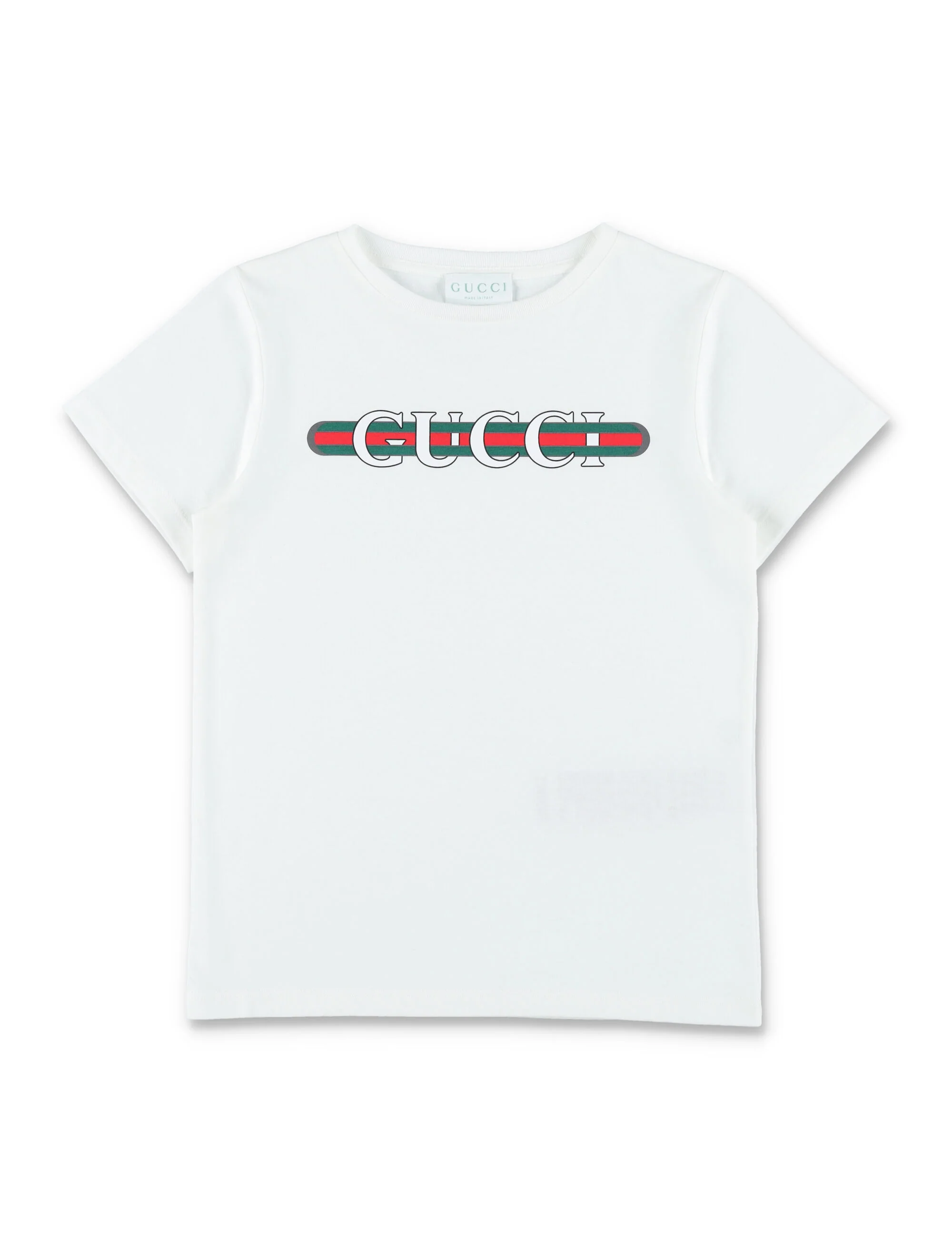 Gucci kids printed logo cotton t-shirt New White