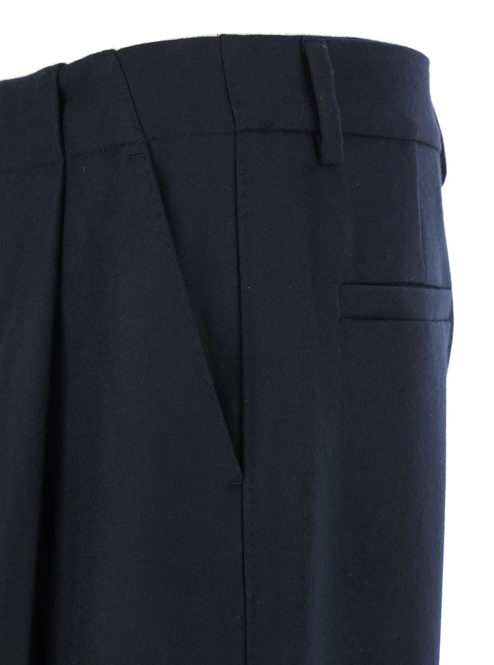 Dolce & Gabbana Black Pants with Belt Loops and Cuffed Hem in Wool Man Virgin Trousers