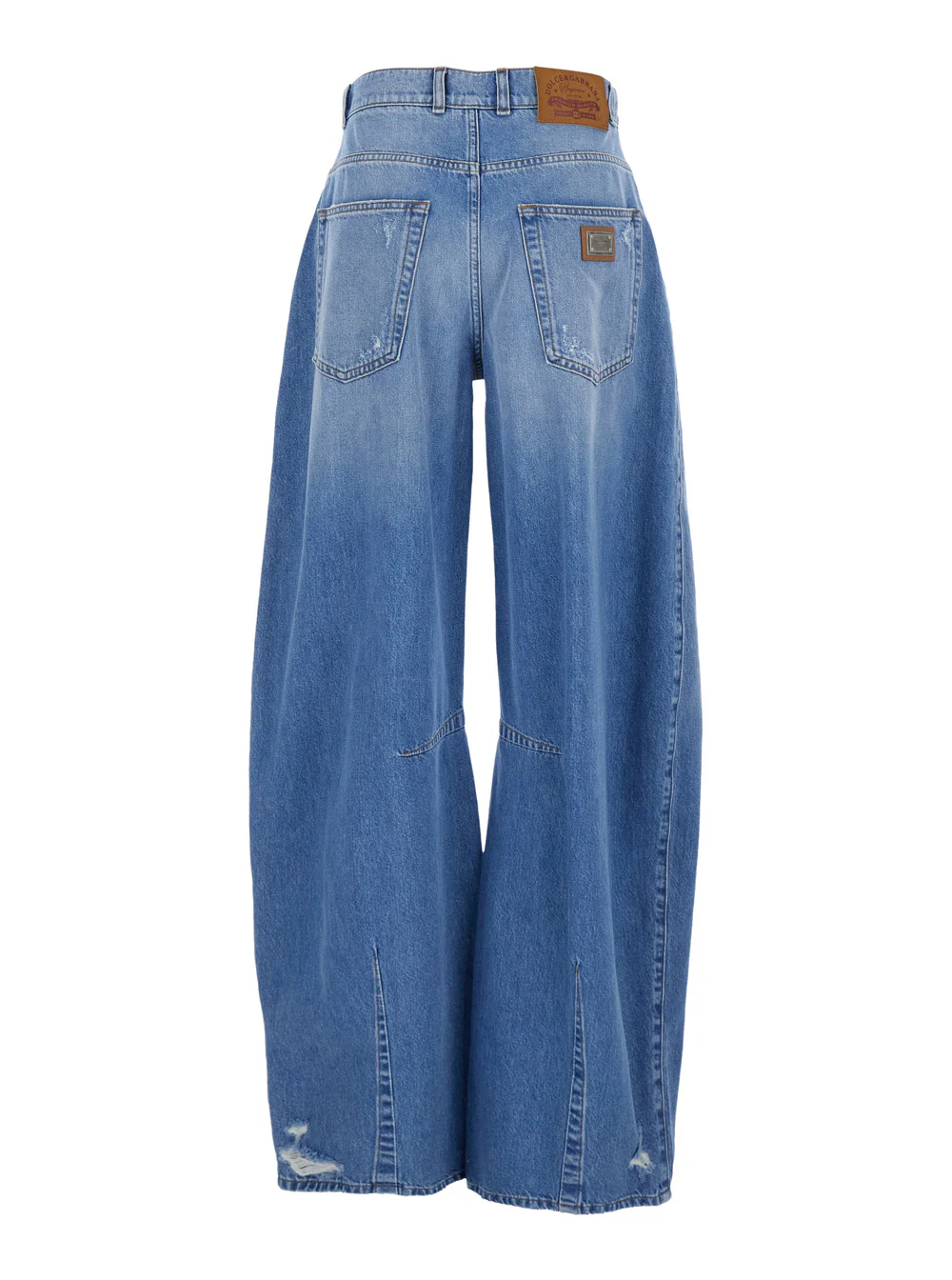 Dolce & Gabbana Blue Five-pocket Balloon Effect Jeans in Denim for Women Blu Cotton