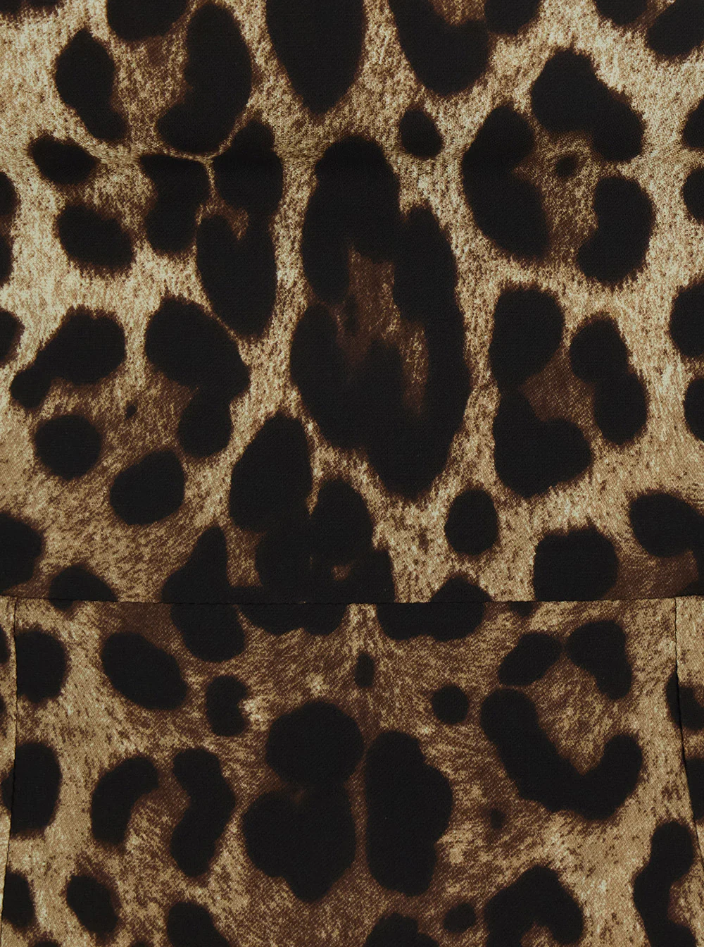 Dolce & Gabbana Brown Sleeveless Midi Dress With All-Over Leopard Print Silk Stretch For Women