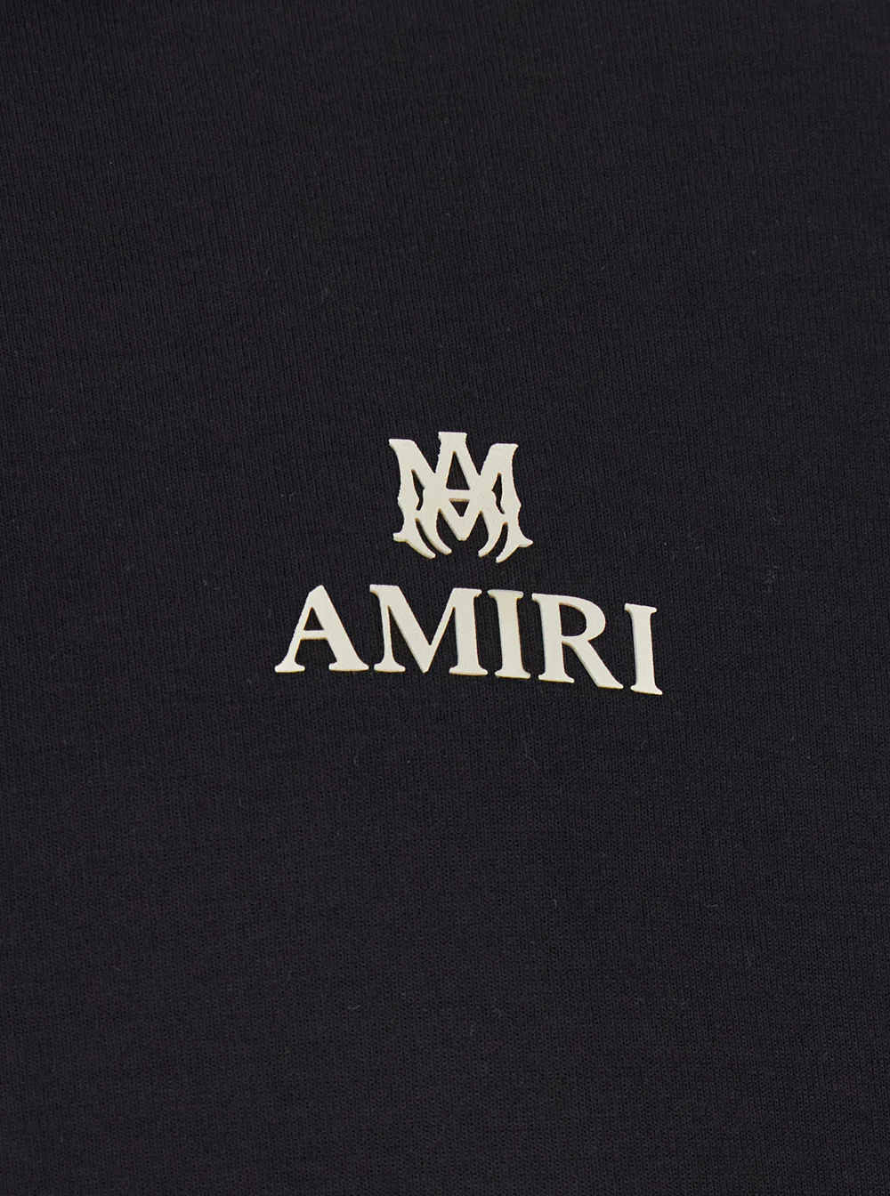 Amiri Black Polo Collar Sweatshirt with Logo Lettering on the Front in Cotton for Men Polyester Sweatshirts