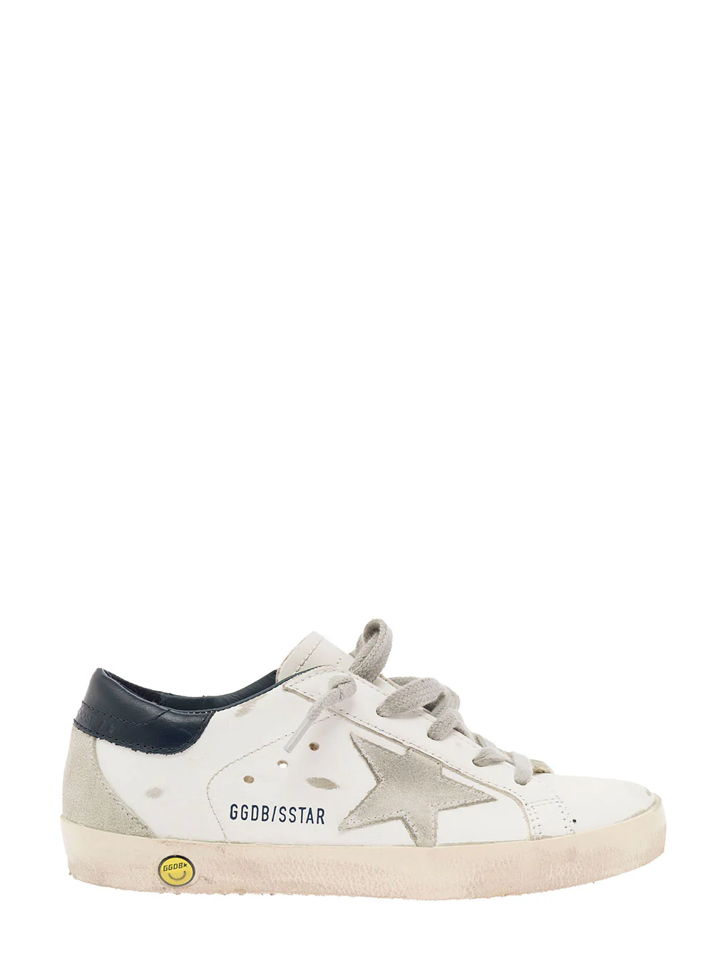 Golden Goose Kids Sneaker Super Star White with Suede Inserts Kids Cow