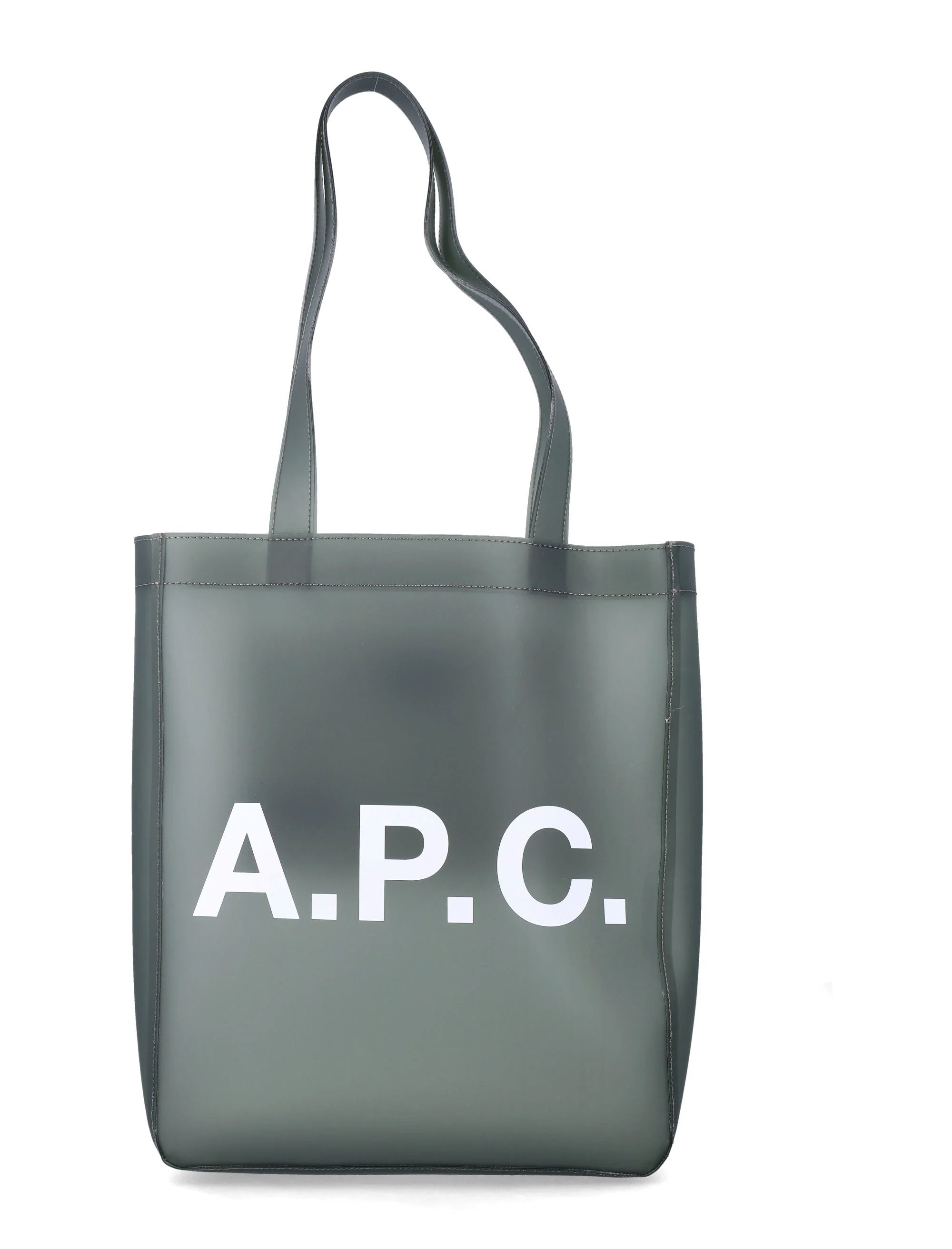 A.P.C. transparent Lou tote Khaki Thermoplastic Polyurethane