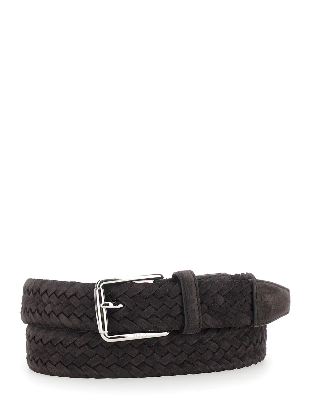 Tod's Suede Belt With Buckle And Metal Details Brown Men