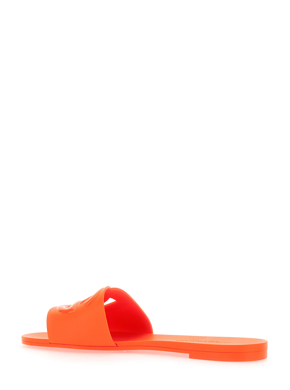 Dolce & Gabbana Cutout Jelly Slides Orange Flat Shoes