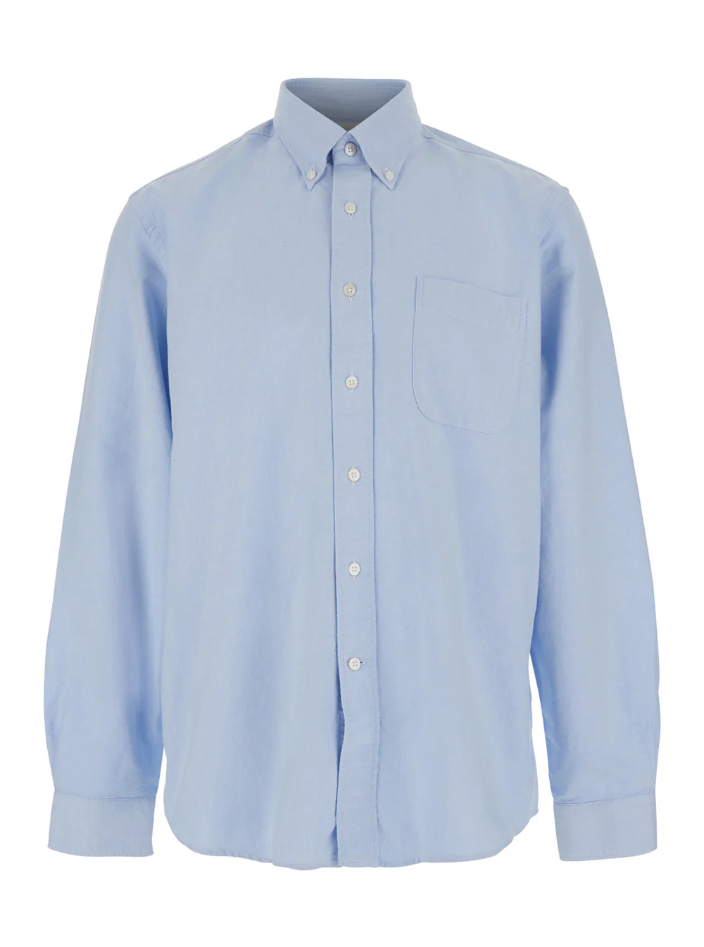 Sebago Mens Light Blue Oxford Button Down Shirt With Classic Collar And Long Sleeves In Cotton Blouses
