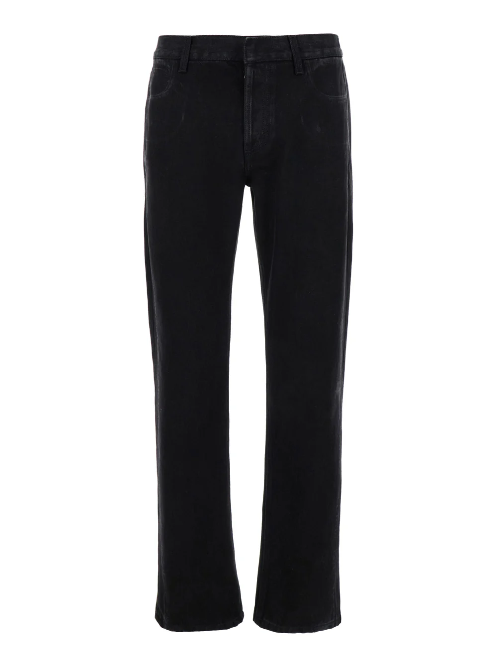 Alexander McQueen Black Jeans with Logo Patch on the Rear and Worn Out Effect in Denim Man Cotton