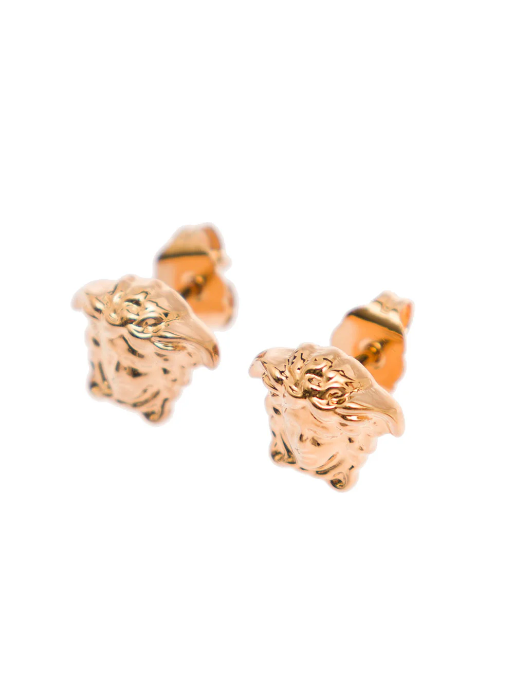 Versace Medusa Head Earrings in Gold Brass Metallic Metal