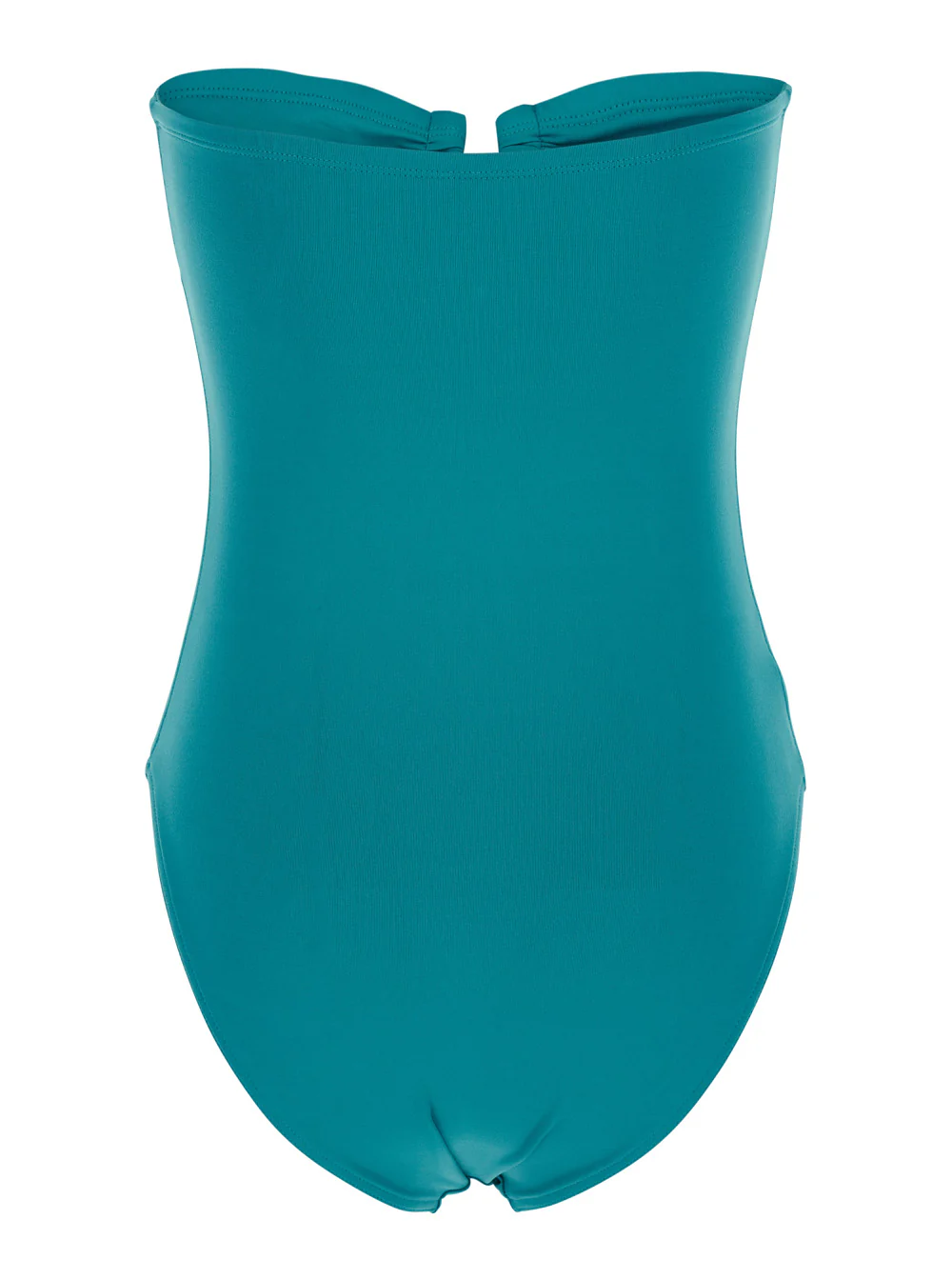 Eres One-Piece Swimsuit Cassiopee with Ruffles on the Front and Strapless in Blue Tech Fabric for Women Blu Polyamide Elastane Beachwear