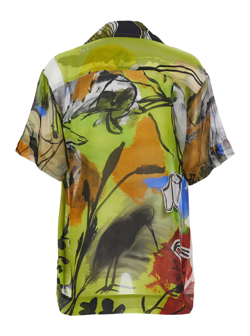 Vivienne Westwood multicolor Shirt with open collar and all-over graphic print in viscose man Blouses