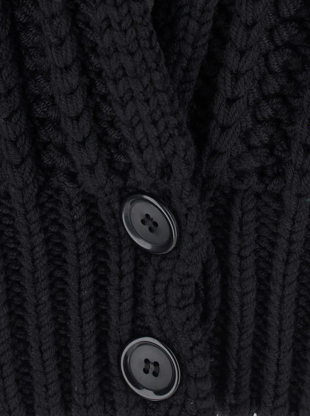 Dolce & Gabbana Black Cardigan with Wide Neckline on the Front in Virgin Wool Woman Jersey