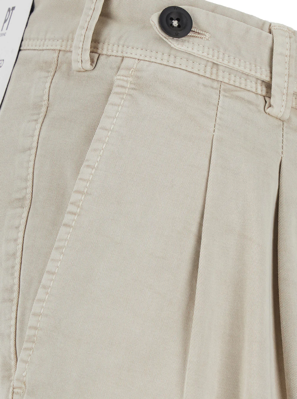 Pt Torino Pants With Pockets And Finished Hems Tech Fabric Beige Men Trousers