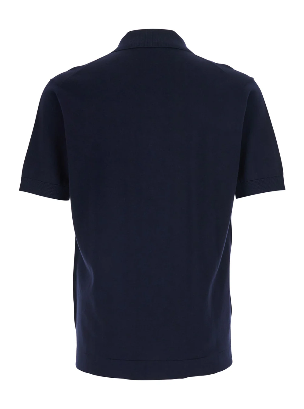 Kangra Blue Shirt With Notched Revers Collar And Short Sleeves In Cotton For Men Blu Blouses