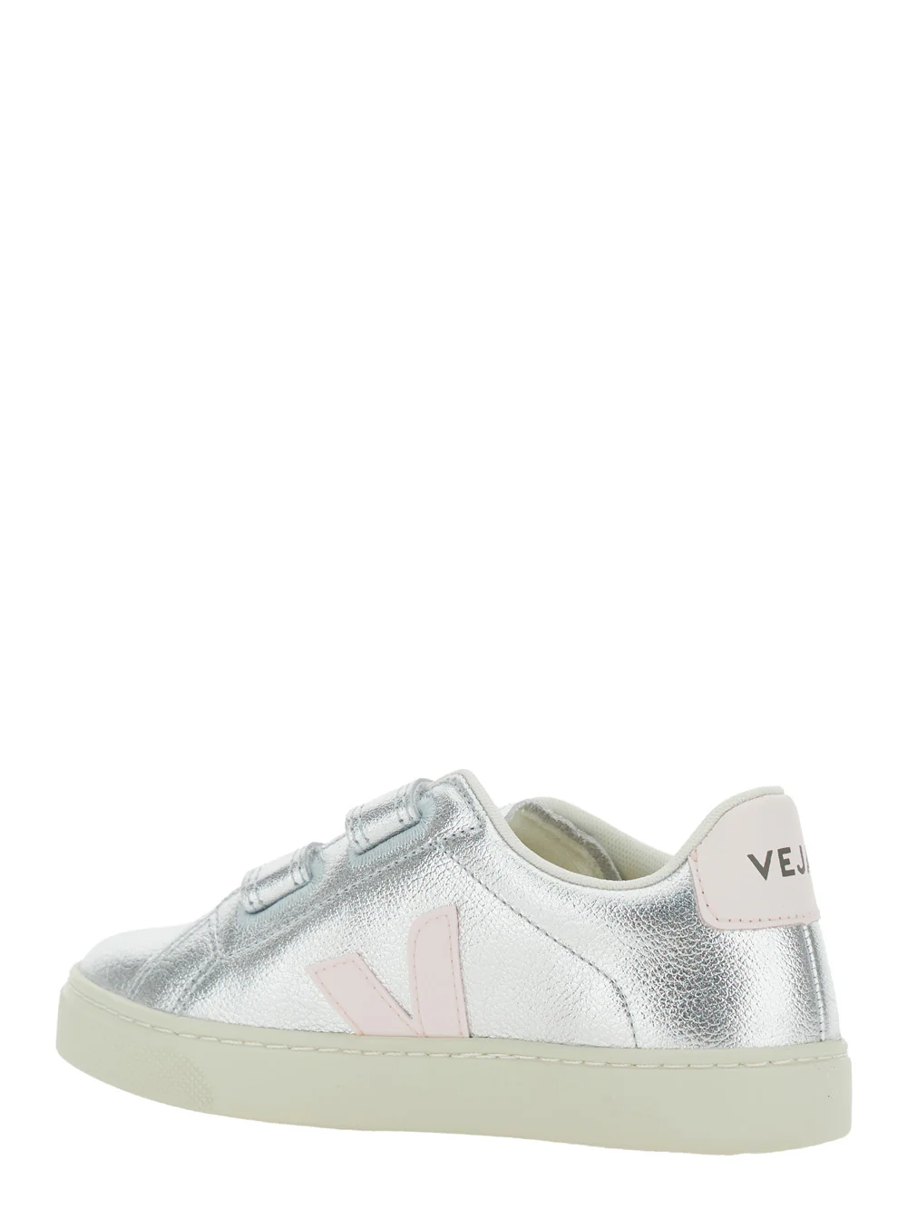 Veja Kids Sneaker Esplar Low Top with Logo Patch on the Side and Metallic Design in Leather for Girls Organic Traced