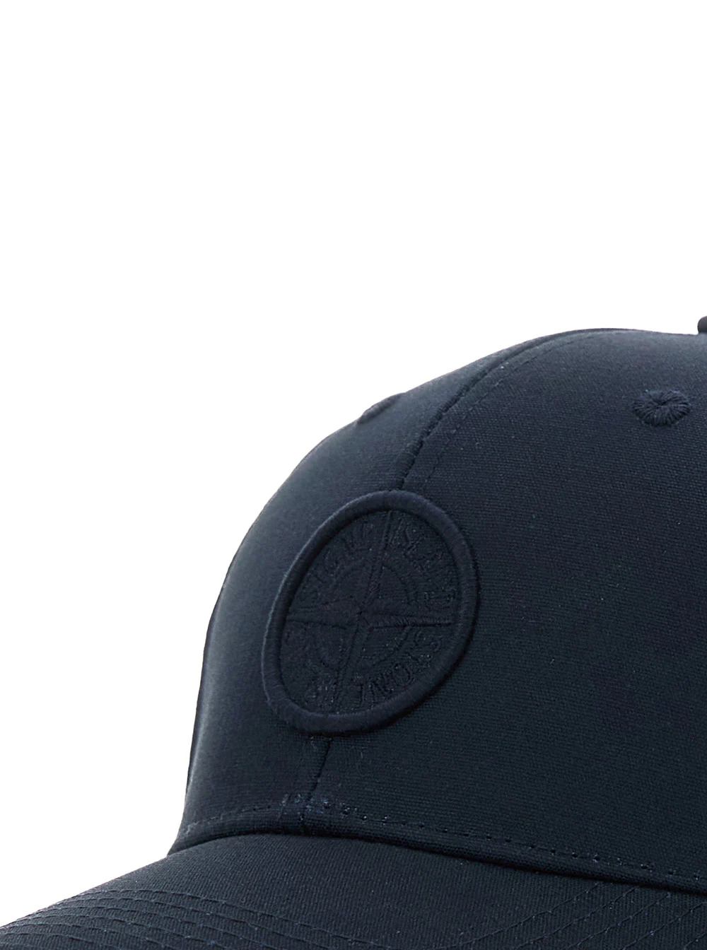 Stone Island Kids Blue Baseball Cap with Logo on the Front in Cotton Boy Blu Hats And Gloves