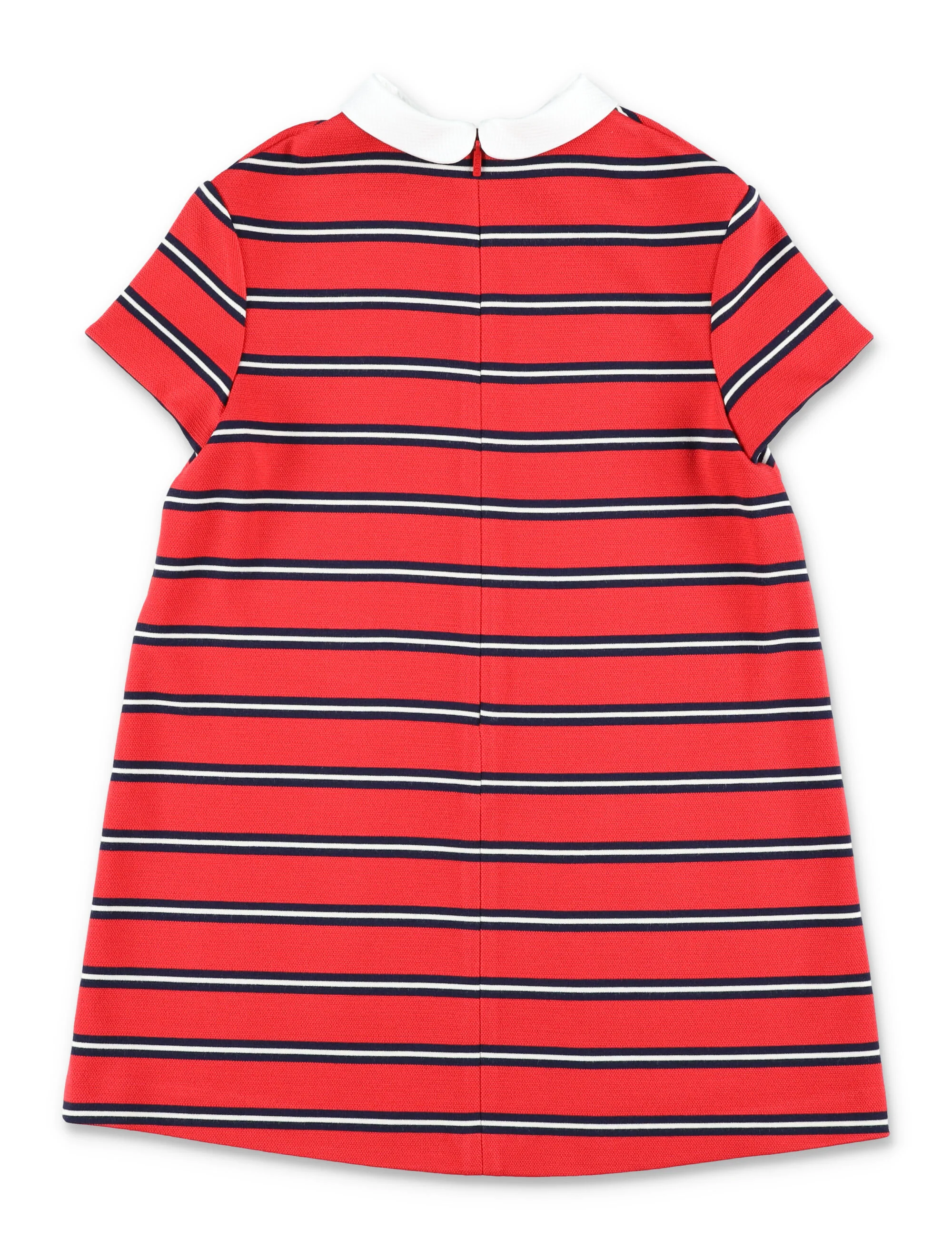 Gucci Girls Striped Polo Dress Red Viscose