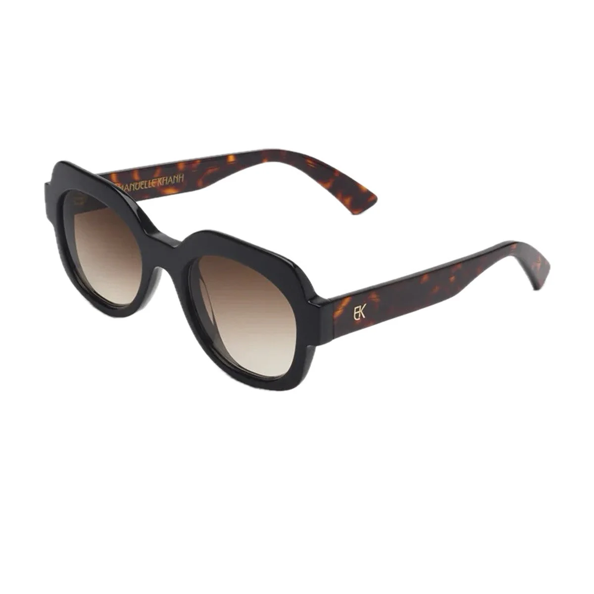 Emmanuelle Khanh Satin Black Tortoiseshell Bio-naylon Sunglasses