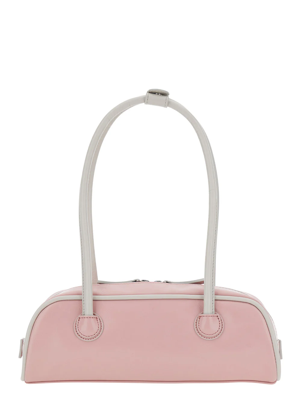 Margesherwood SOFT BAGUETTE MINI (PIPING) Pink Shoulder Bag in Leather Women Cow
