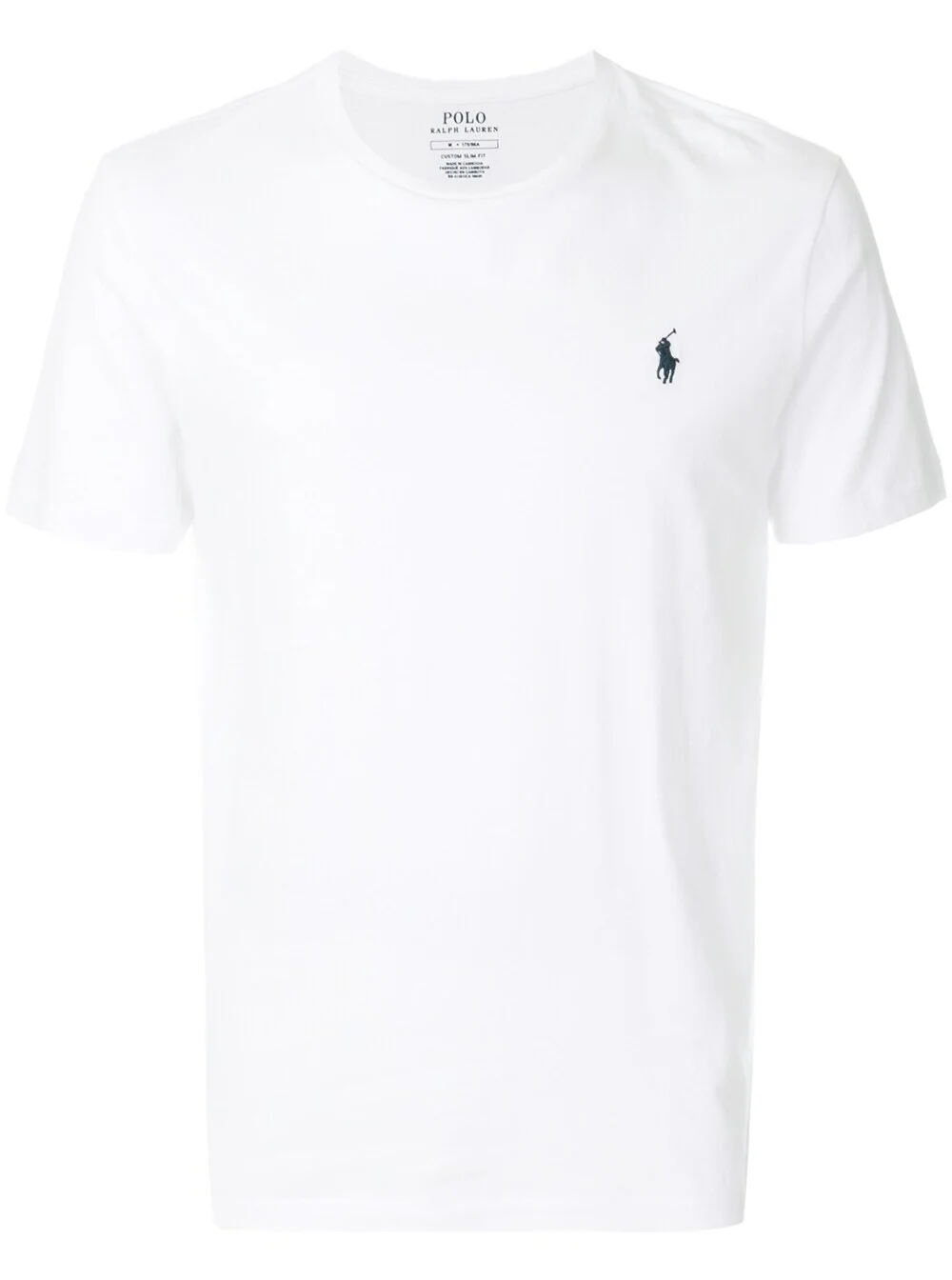 Polo Ralph Lauren T-Shirt Slim Fit With Round Neck And Embroidered Pony Logo On The Front White Cotton For Men Tshirts Polo Shirts