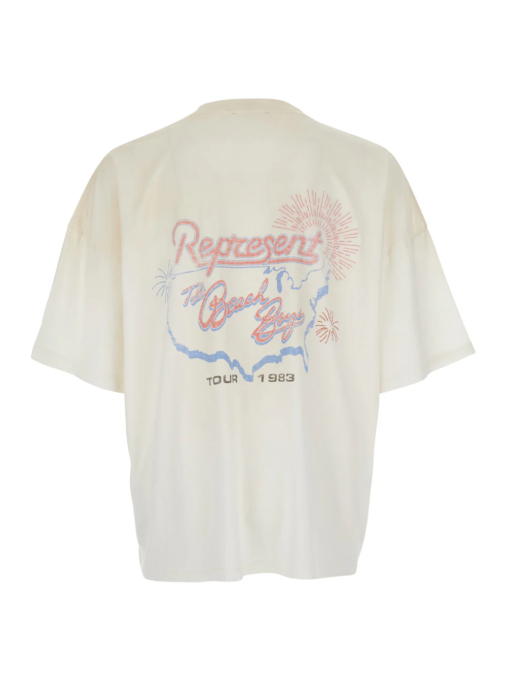 T-Shirt Beach Boys X Represent With Logo And Patch White Men Tshirts Polo Shirts
