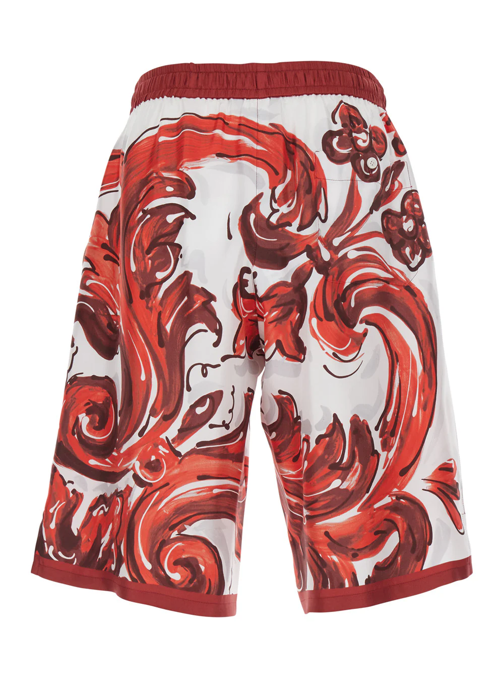 Dolce & Gabbana Mc Maiolica Corallo Bordeaux Shorts And Bermuda