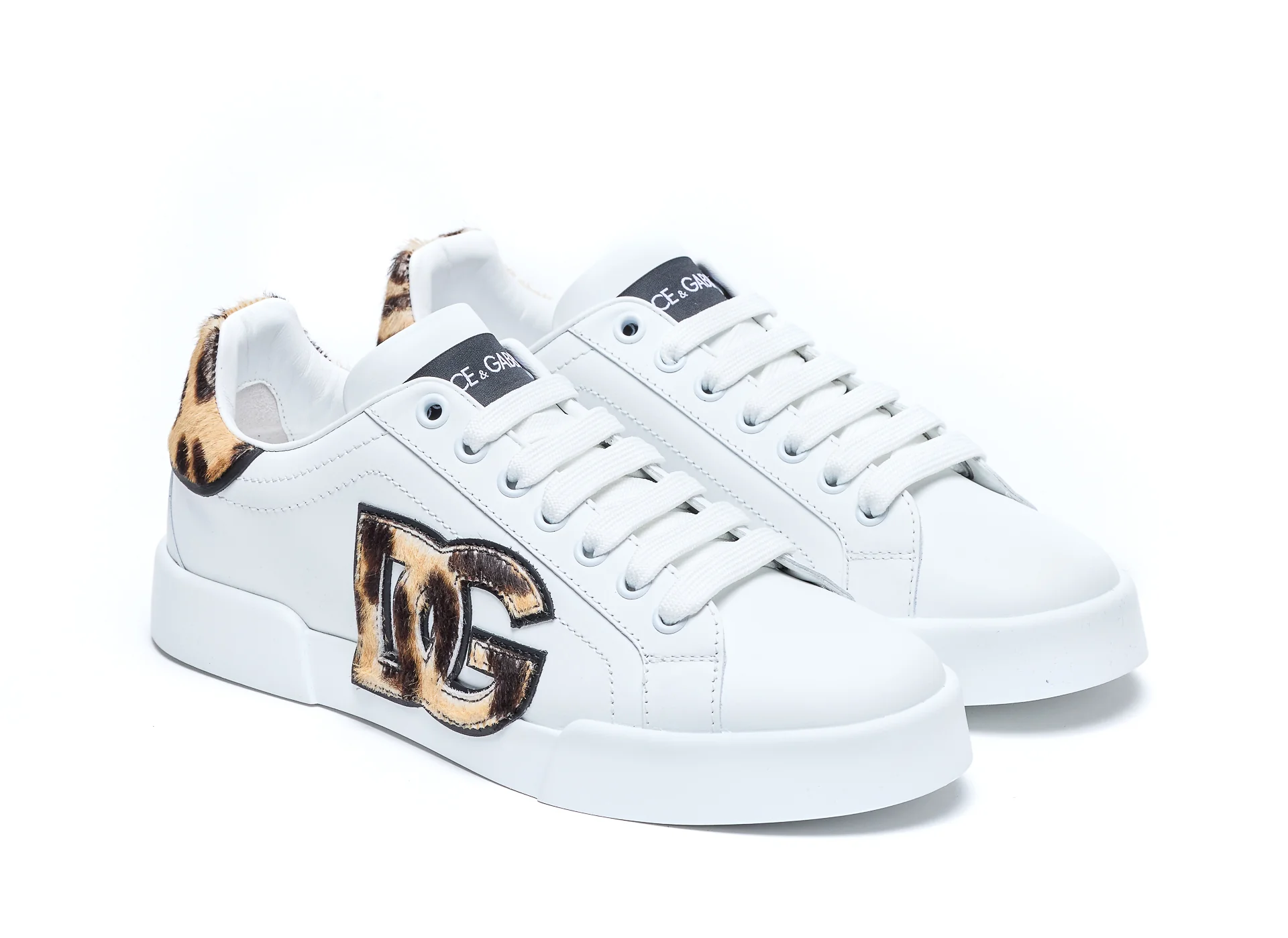 Dolce & Gabbana Sneakers White Leather And Pony Hair