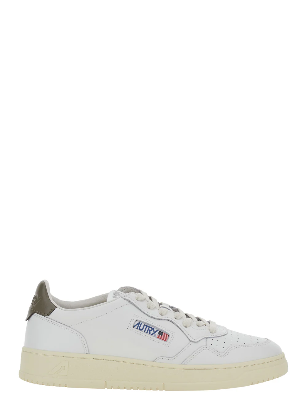 Autry White Sneakers Medalist Low With Leather Details