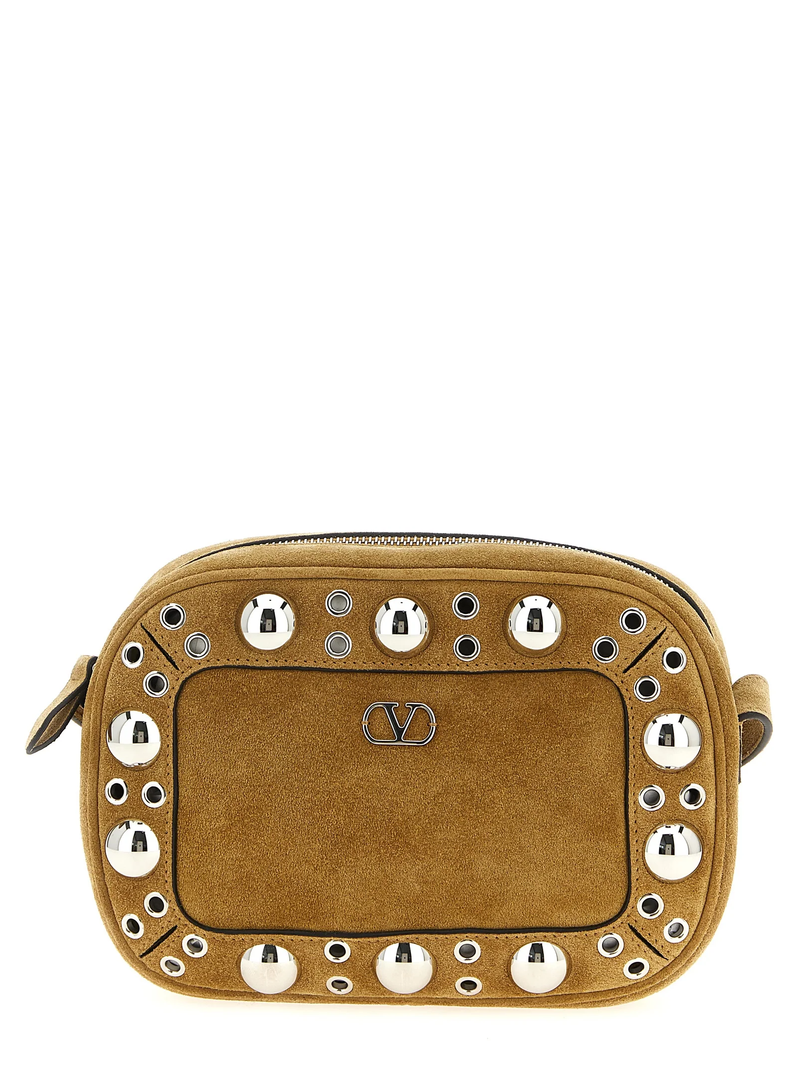 Valentino Garavani Nellcôte Shoulder Bag Beige Cow Leather (bos Taurus) Crossbody