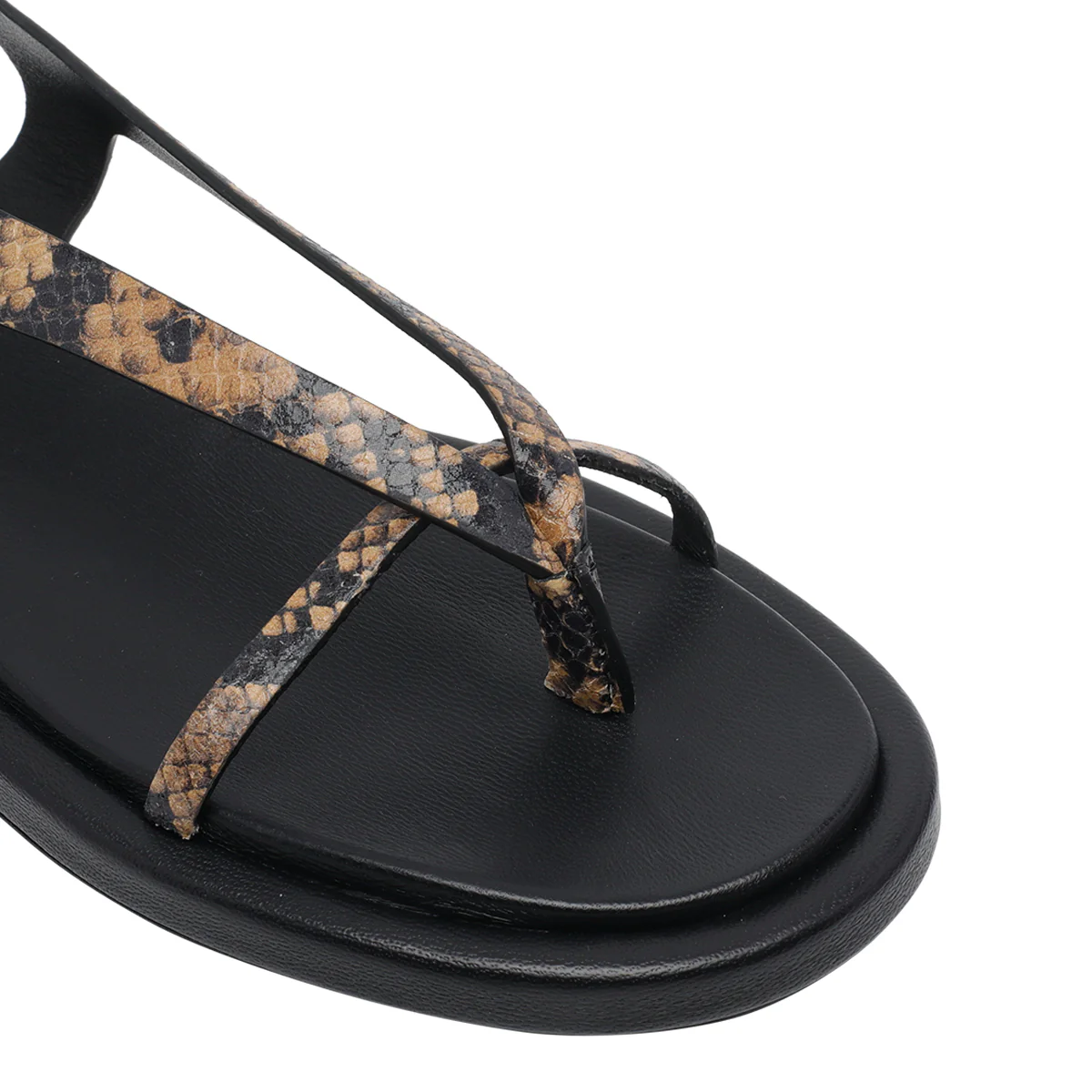 Poeve Sandals Brown Calf Leather/rubber Sole