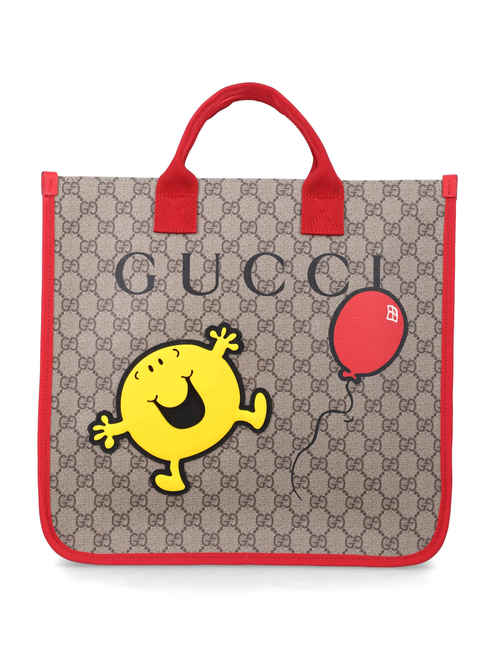 Gucci GG Supreme girls shopping bag Beige Polyurethane Tote