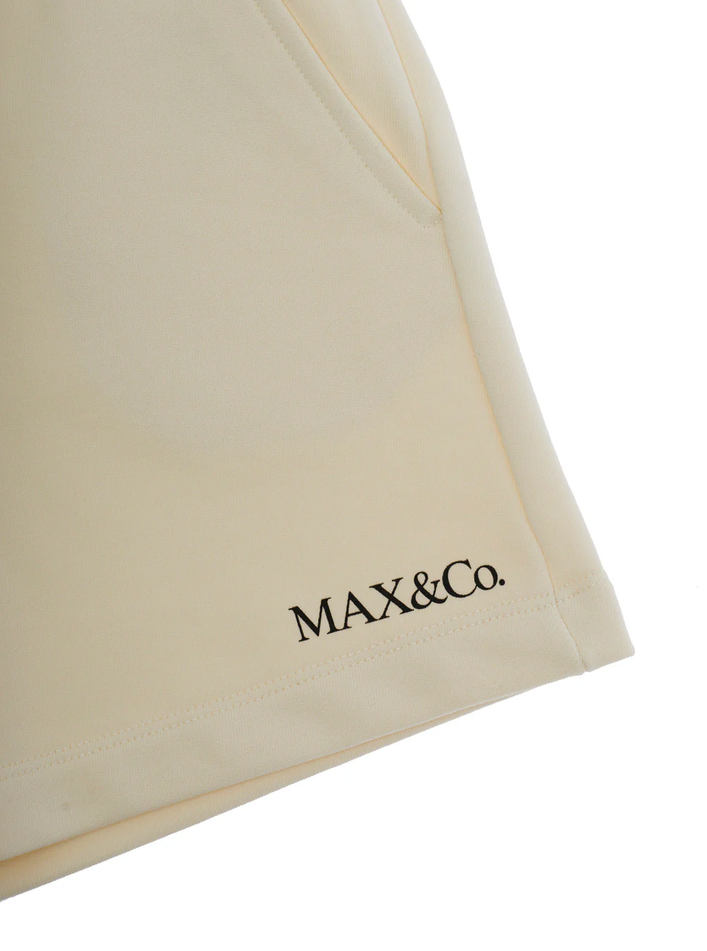MAX&CO KIDS Dirty White Shorts with Lettering Logo on the Front and Back in Cotton for Girls Bermuda