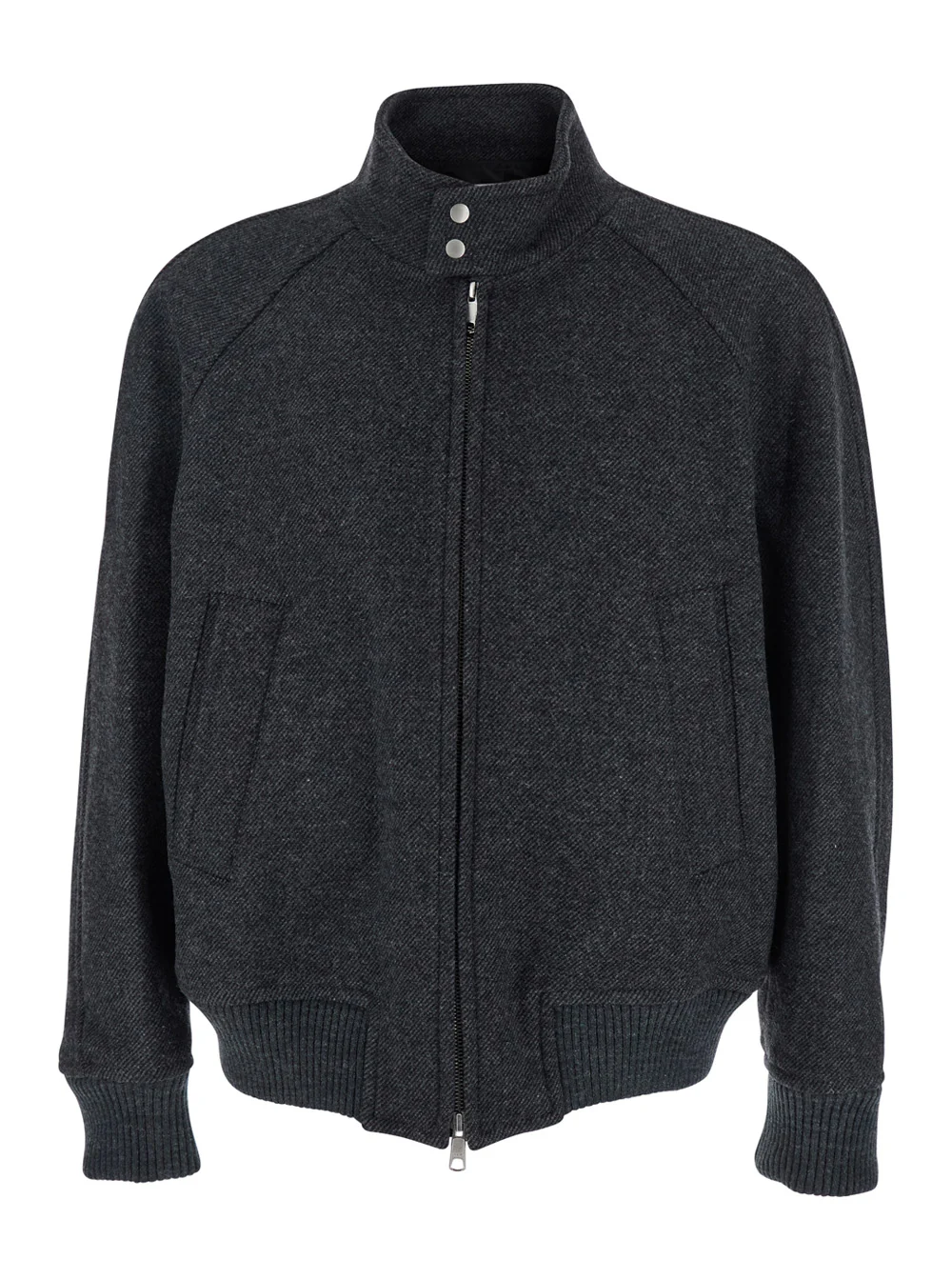After Pray Regards Grey Jacket with Front Zip Closure in Wool Blend Man Polyester Arcrylic Nylon Outerwear