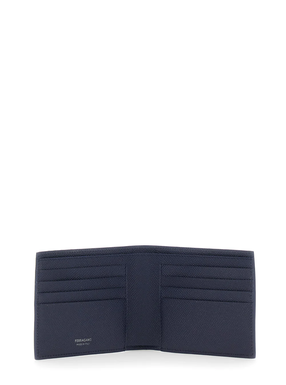 Ferragamo Micro Gancio Portafogli Otto Carte Blue Black Blu Calf Leather Products Ferragamo Micro Gancio Portafogli Otto Carte Blue Black Blu Calf Leather Products