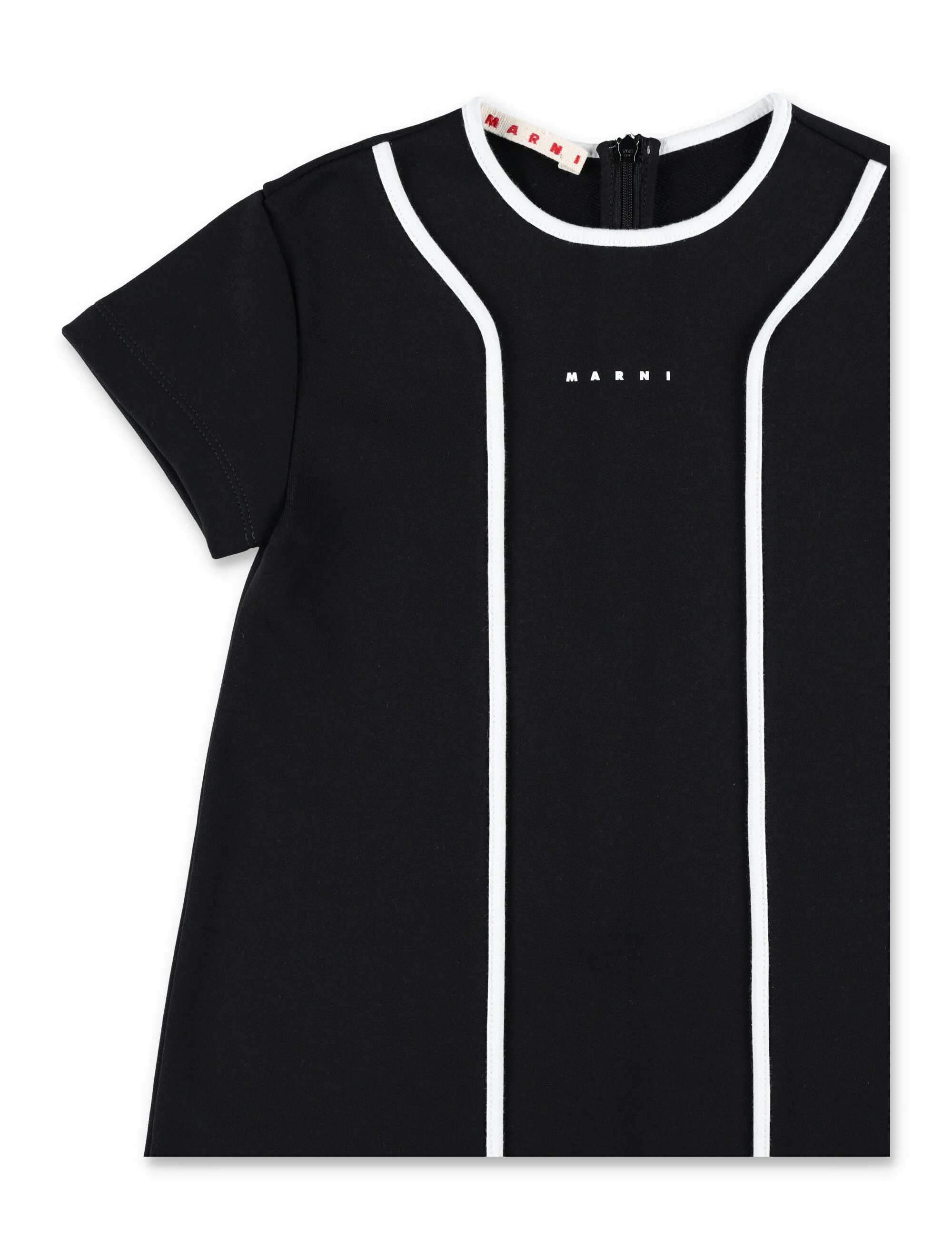 Marni Cotton Kids Sweatdress Black Dress