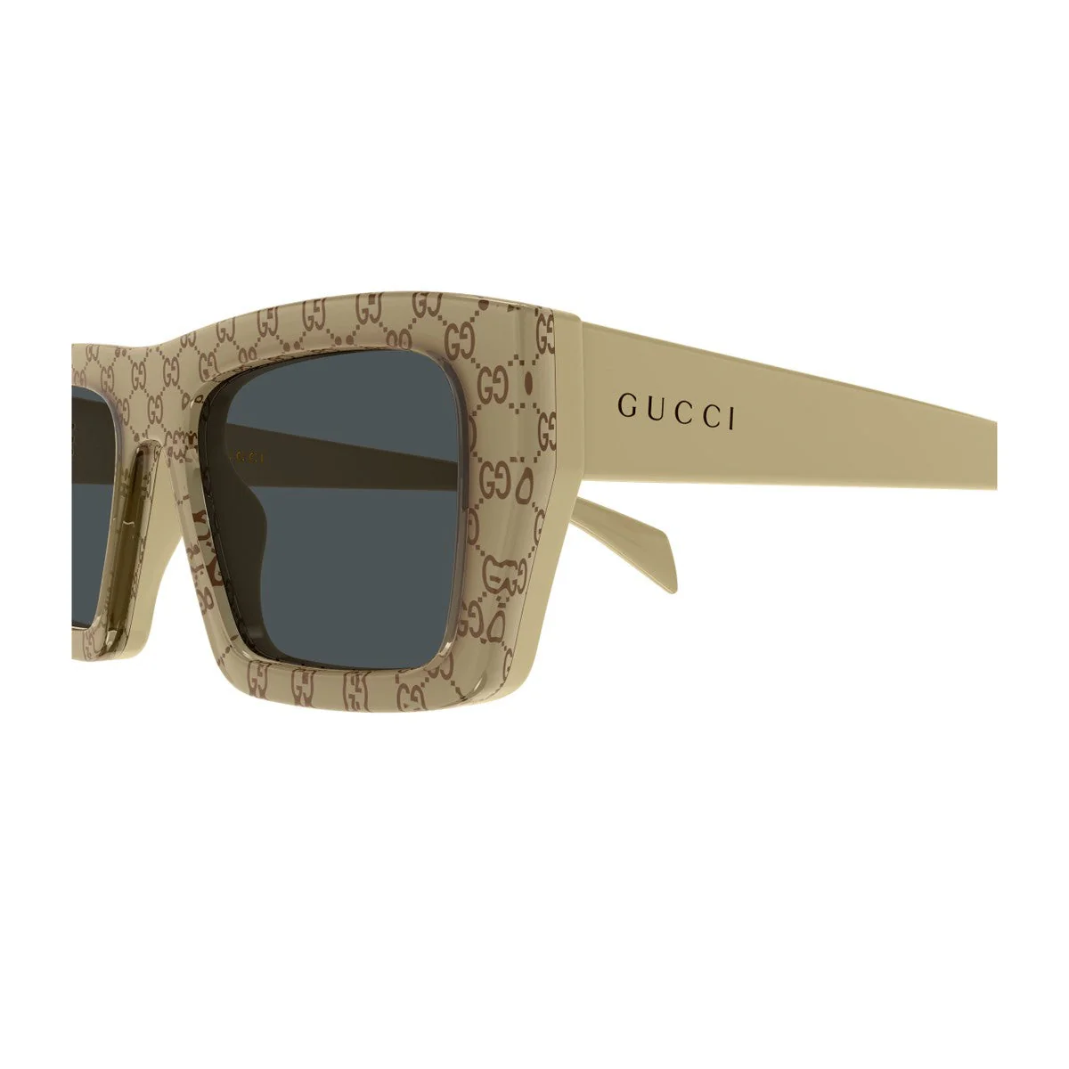 Gucci Gg2020s Linea Institutional Logo Beige Acetato Riciclato Sunglasses
