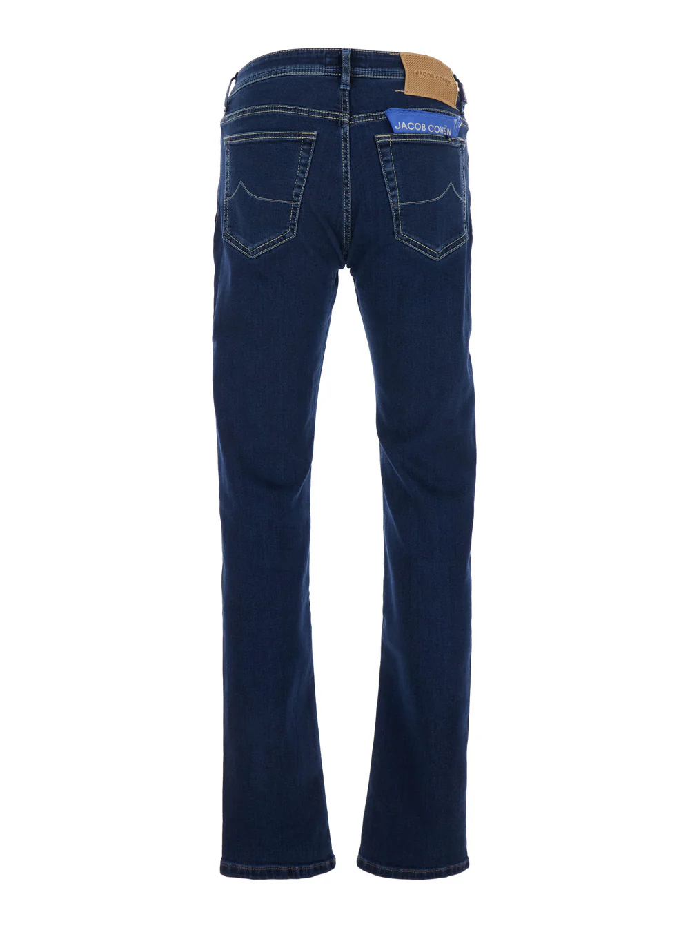 Jacob Cohen Jeans Bard with Belt Loops and Logo Patch on the Back in Blue Denim for Men Blu