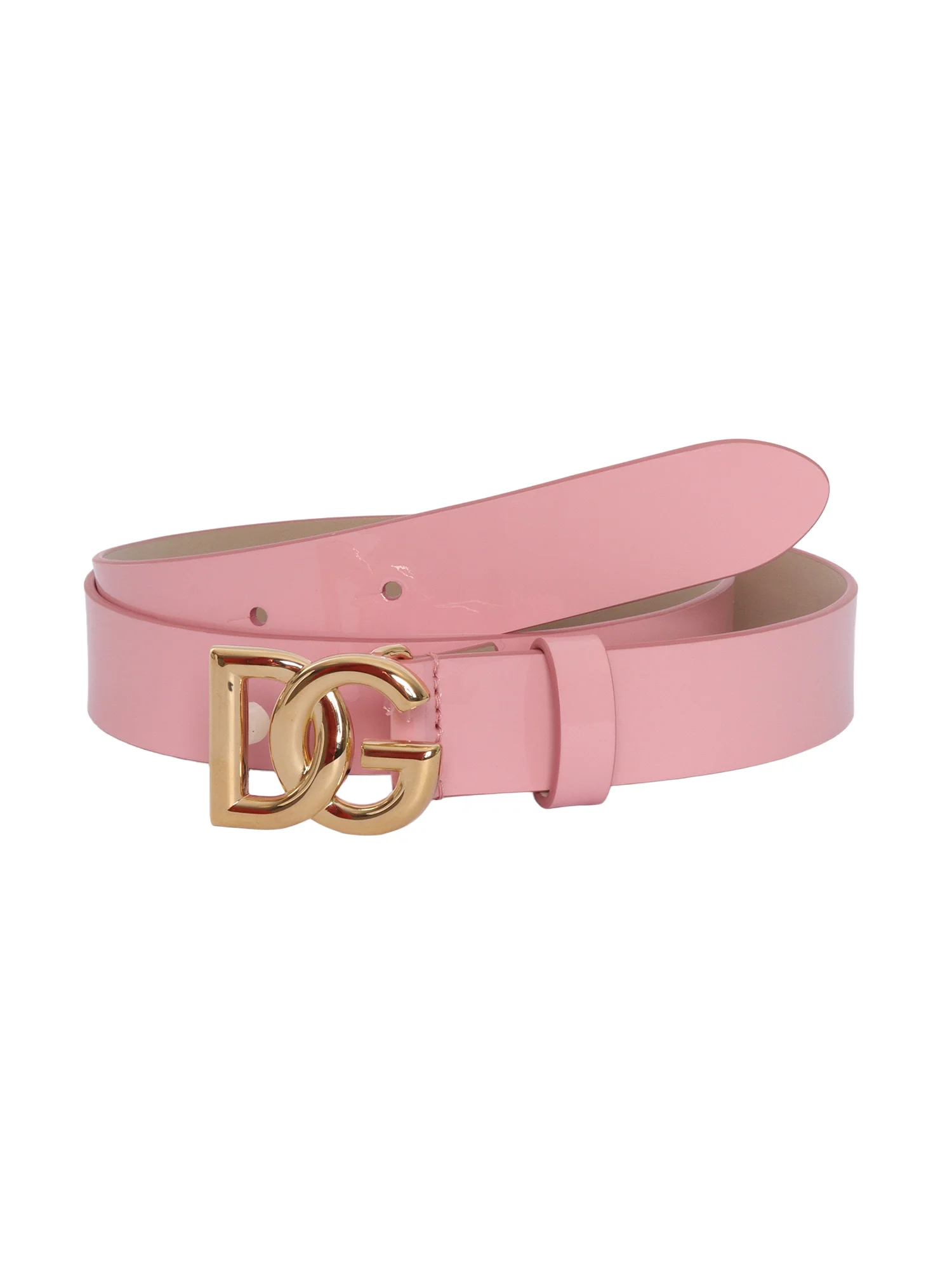 Dolce & Gabbana Junior LOGO BELT Pink Calf Leather