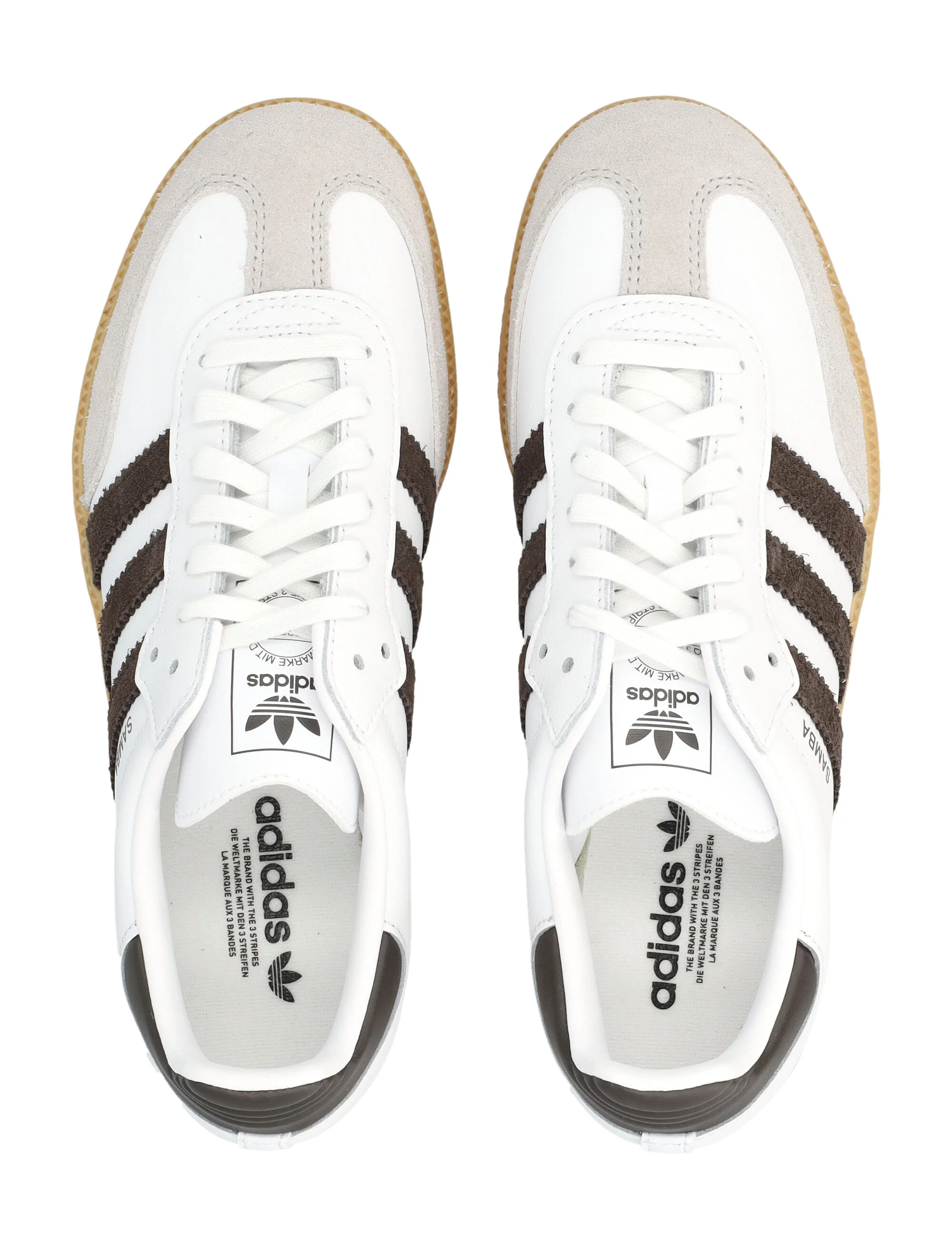 Adidas Originals White And Brown Kids Samba Og Sneakers White/black Upper