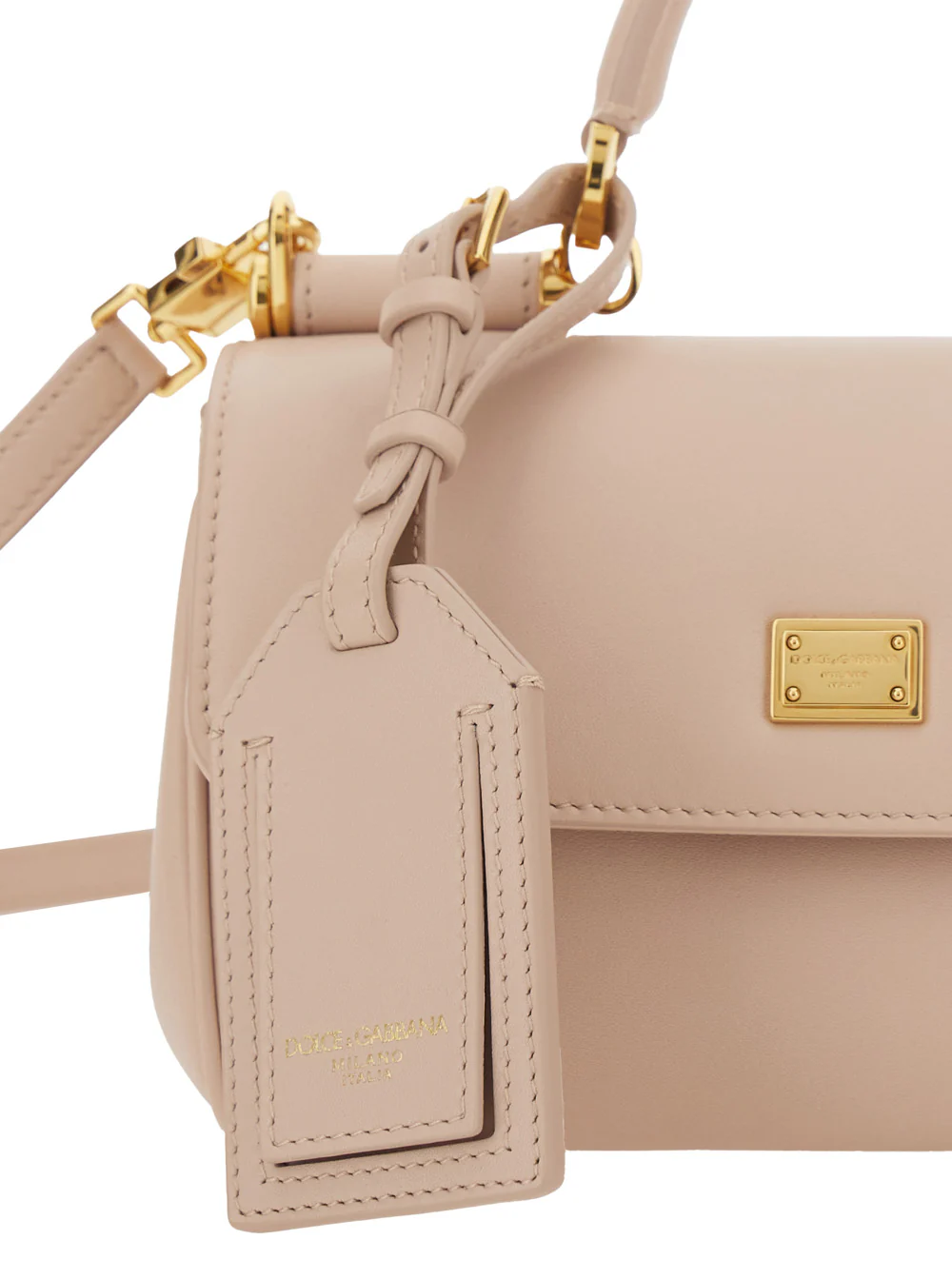 Dolce & Gabbana My Sicily Pink Mini Crossbody Bag with Adjustable and Removable Strap in Leather for Women Cotton Calf