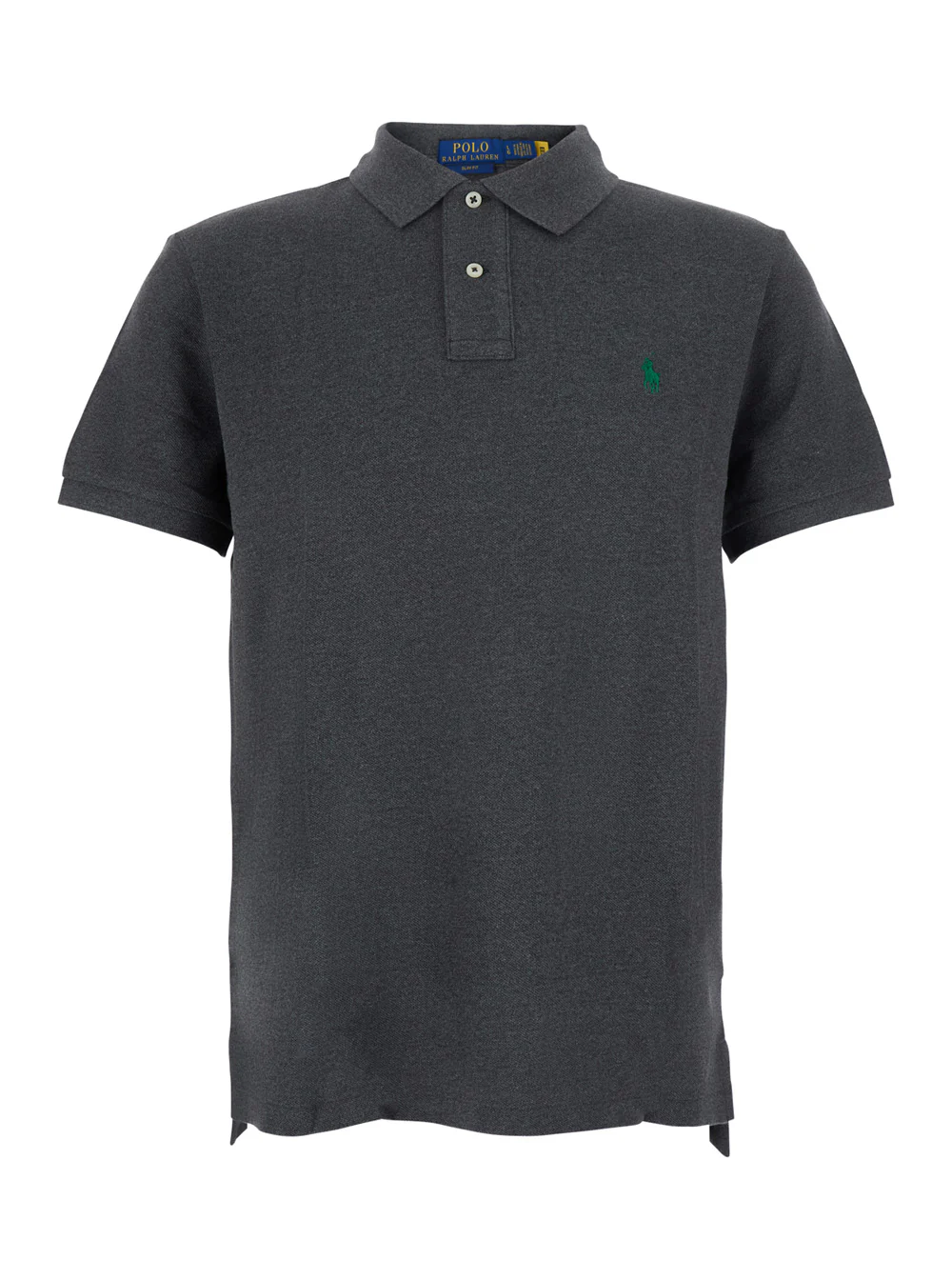 Polo Ralph Lauren Slim Fit Gray Polo Shirt With Classic Collar And Pony Embroidery On The Front Cotton For Men Grey Tshirts
