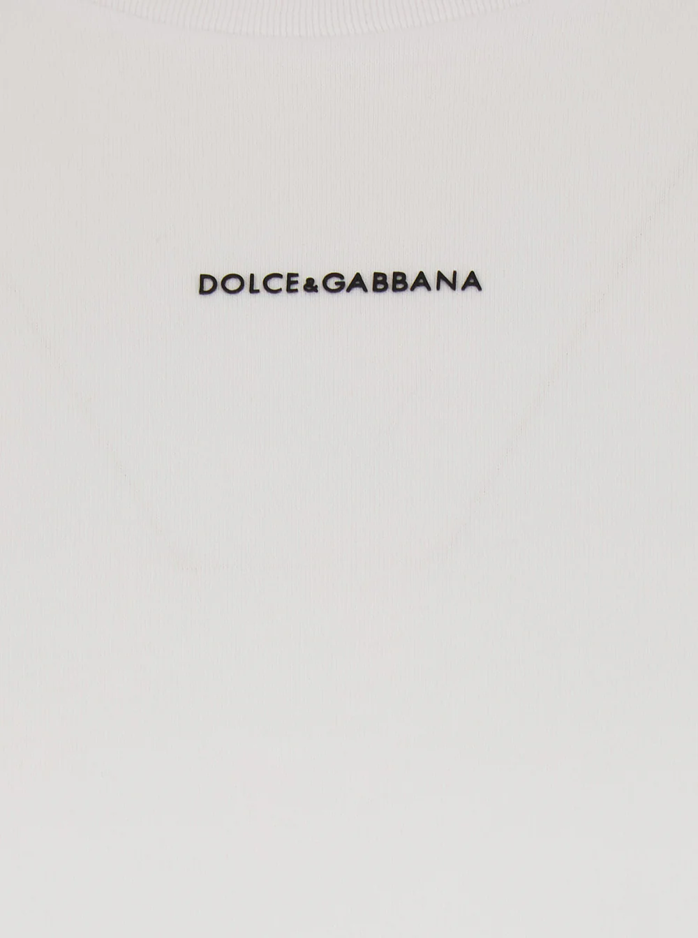 Dolce & Gabbana White T-Shirt with Logo on the Front in Cotton for Men Tshirts And Polo Shirts