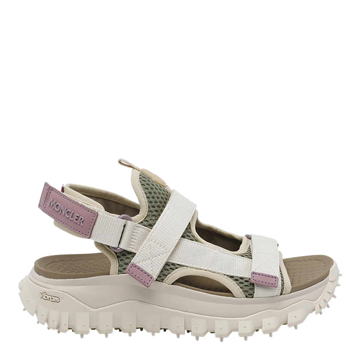 Moncler Sandals White Fabric/rubber Sole